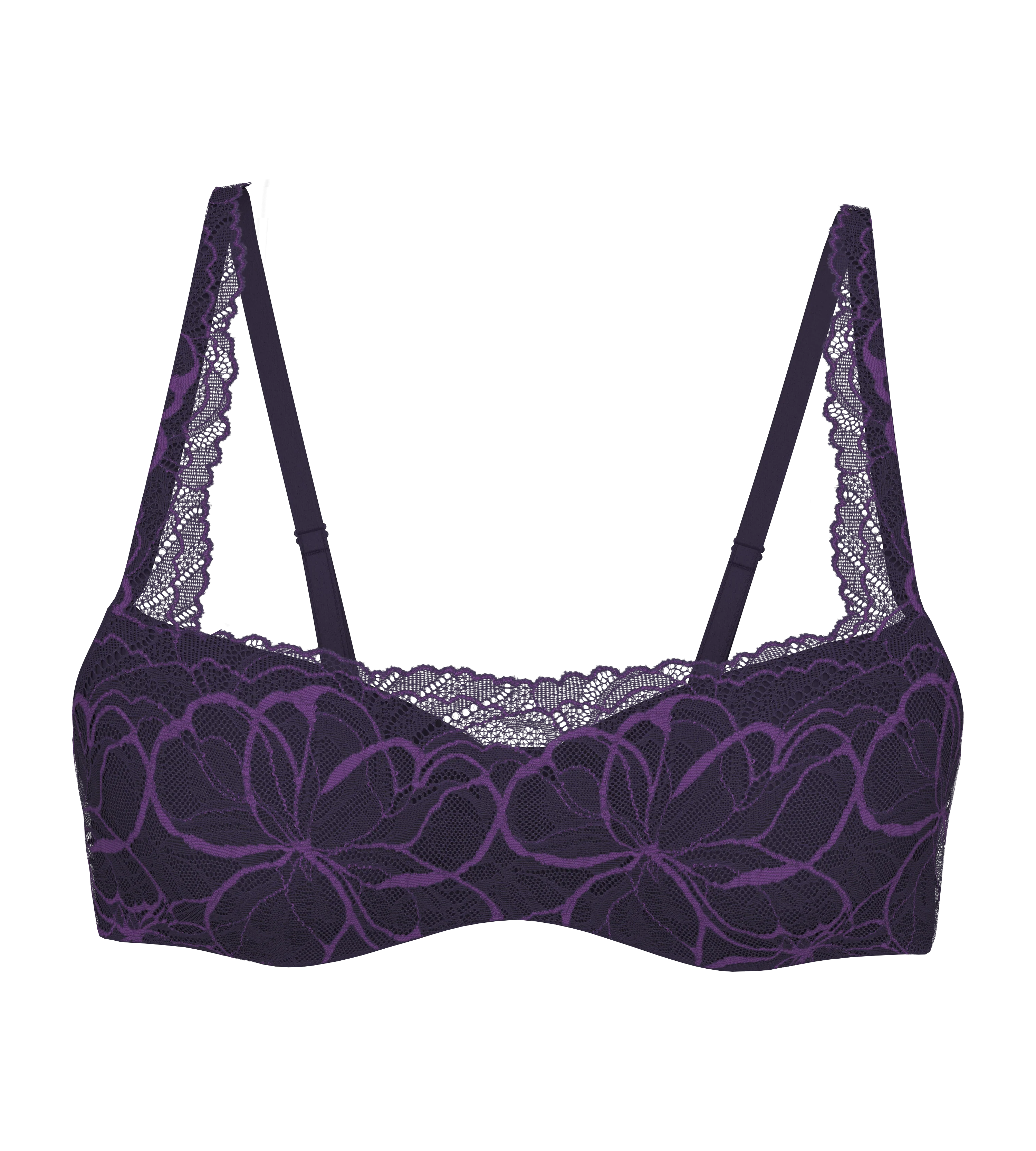 Balconnet Ampliforme Body Make-Up Illusion Lace Balconette - Prussian Blue - Image 5
