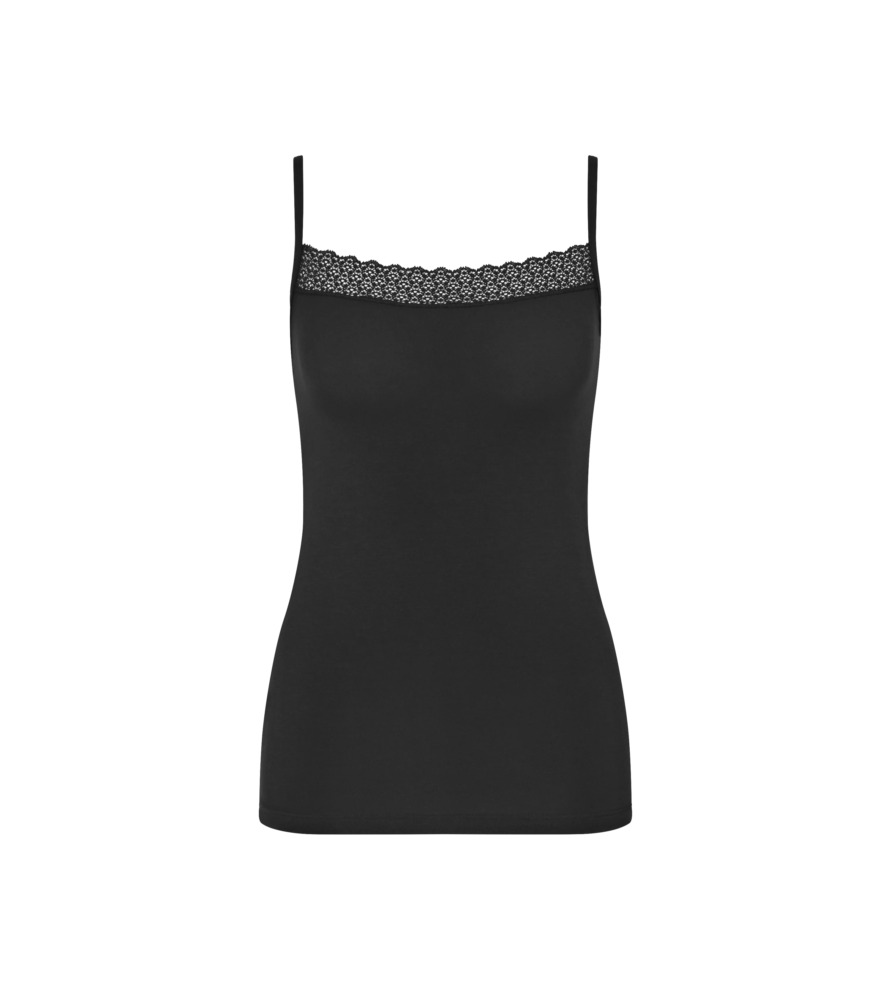 Caraco Fines Bretelles Lot De 2 Feel Of Modal Spaghetti Top 2P - Black - Image 5