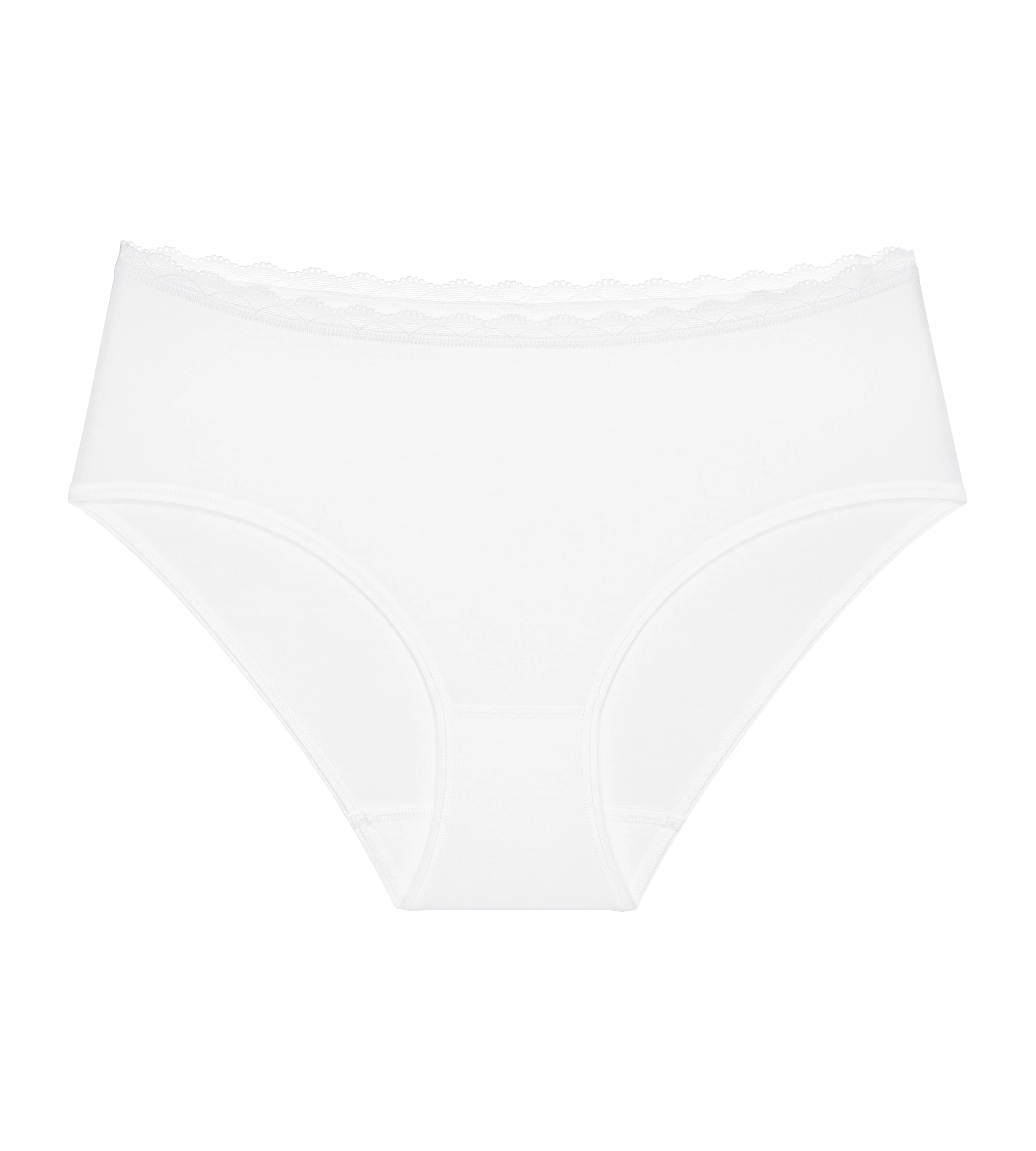 Slip Taille Haute Lot De 2 Feel Of Cotton Midi 2P - White - Image 5