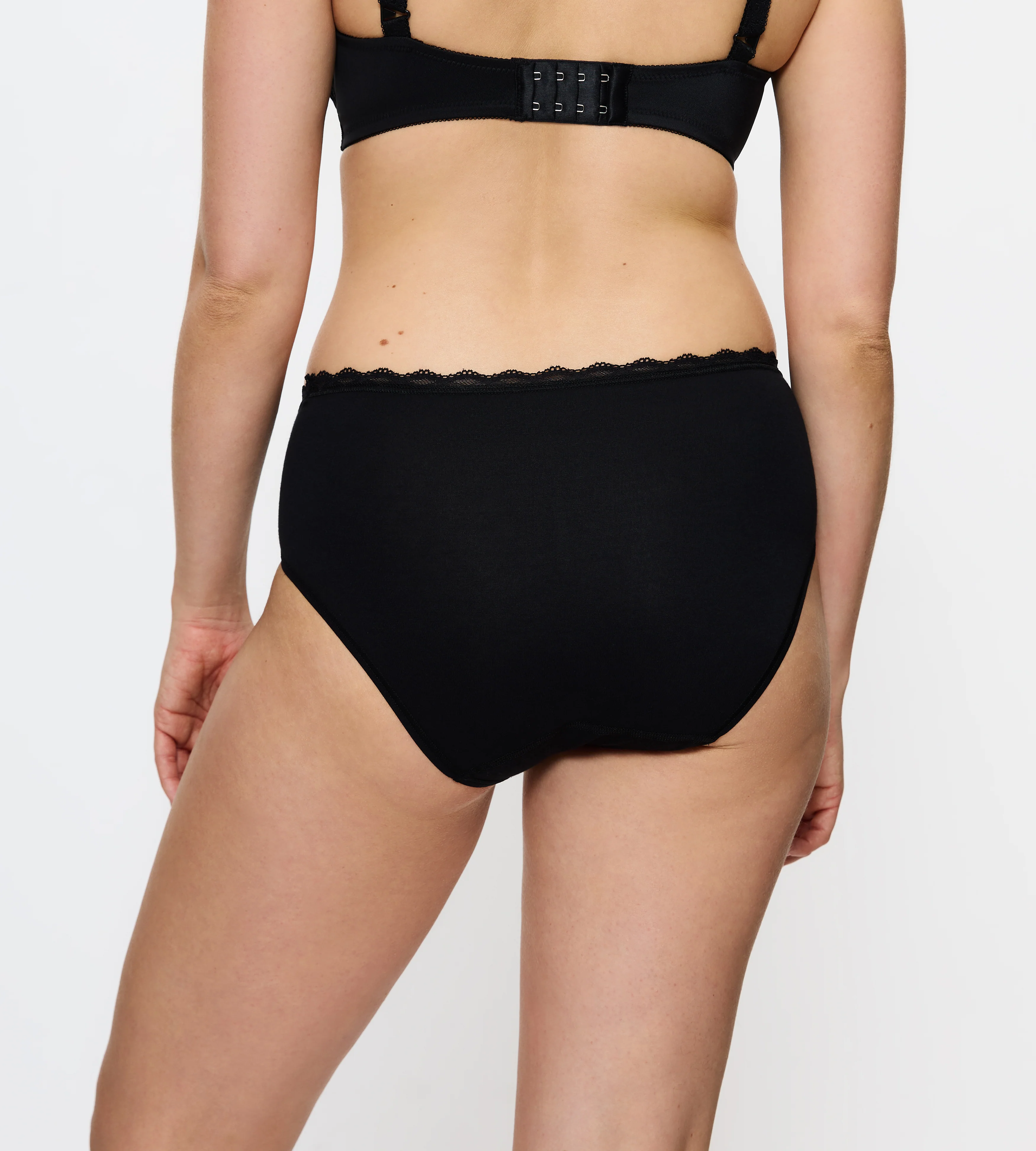 Slip Taille Haute Lot De 2 Feel Of Cotton Midi 2P - Black - Image 2