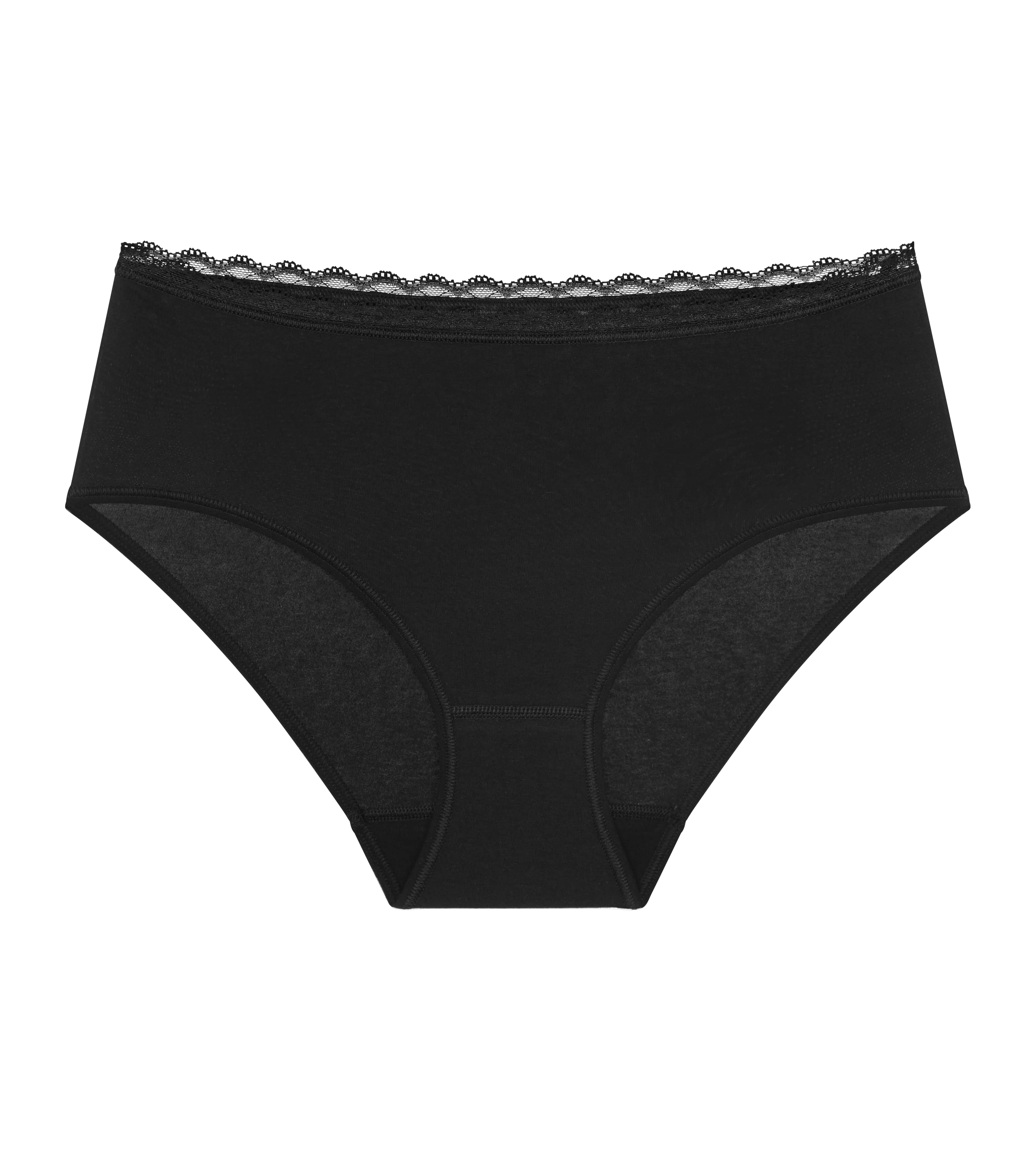 Slip Taille Haute Lot De 2 Feel Of Cotton Midi 2P - Black - Image 5