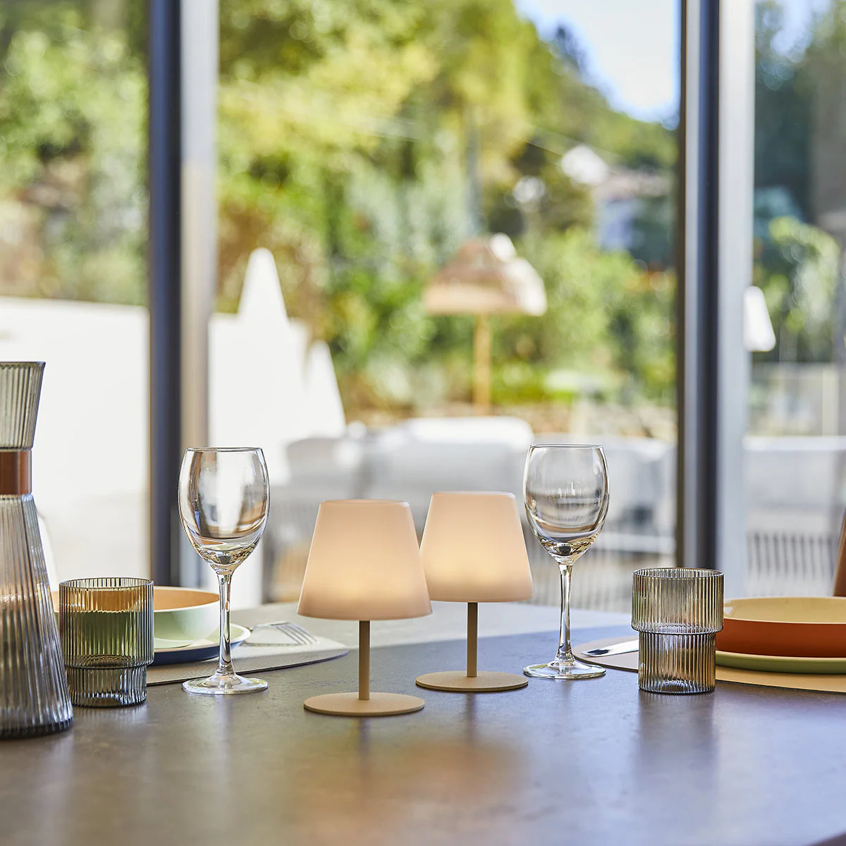 Lampe De Table Sans Fil - Twins Cream - Image 2