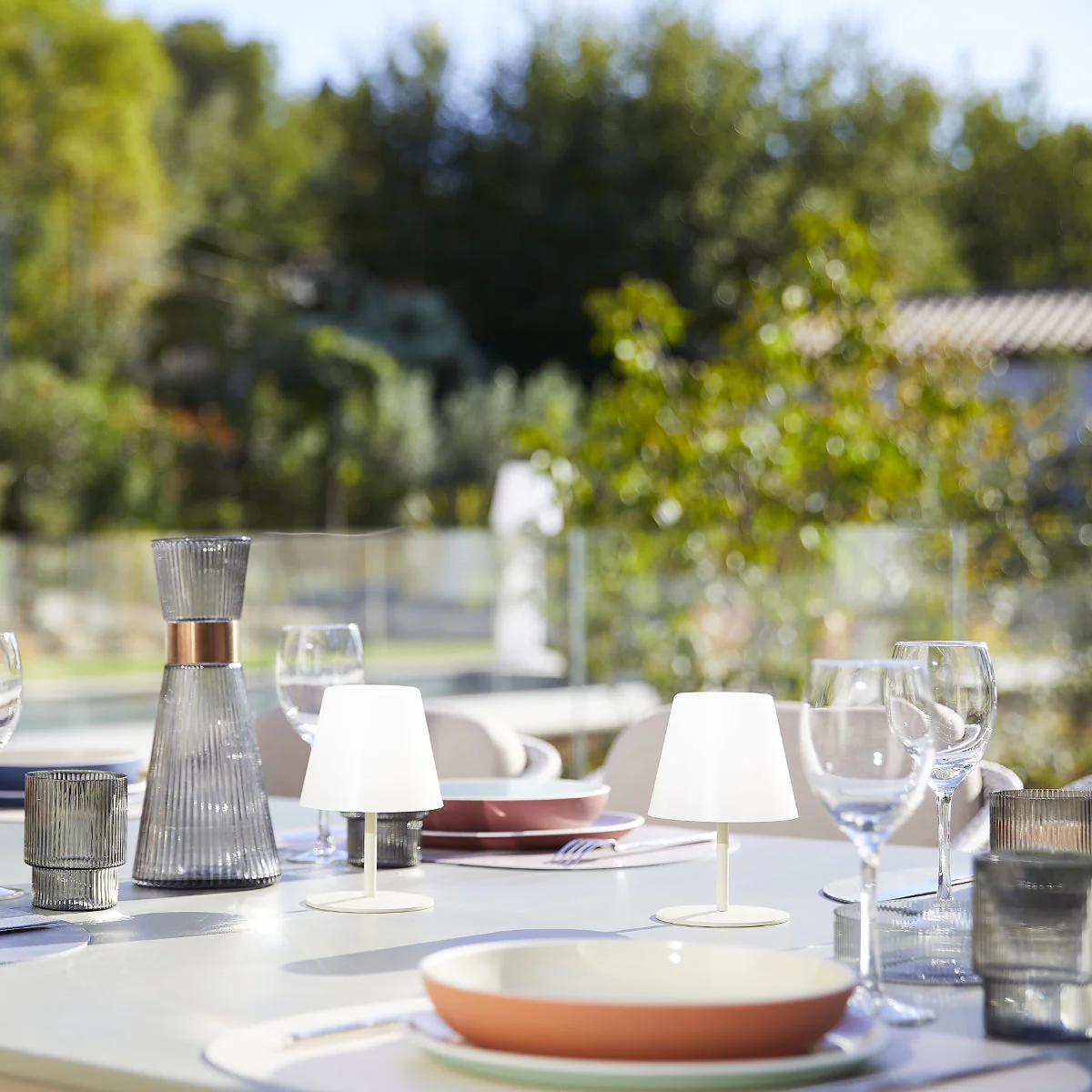 Lampe De Table Sans Fil - Twins Cream - Image 3