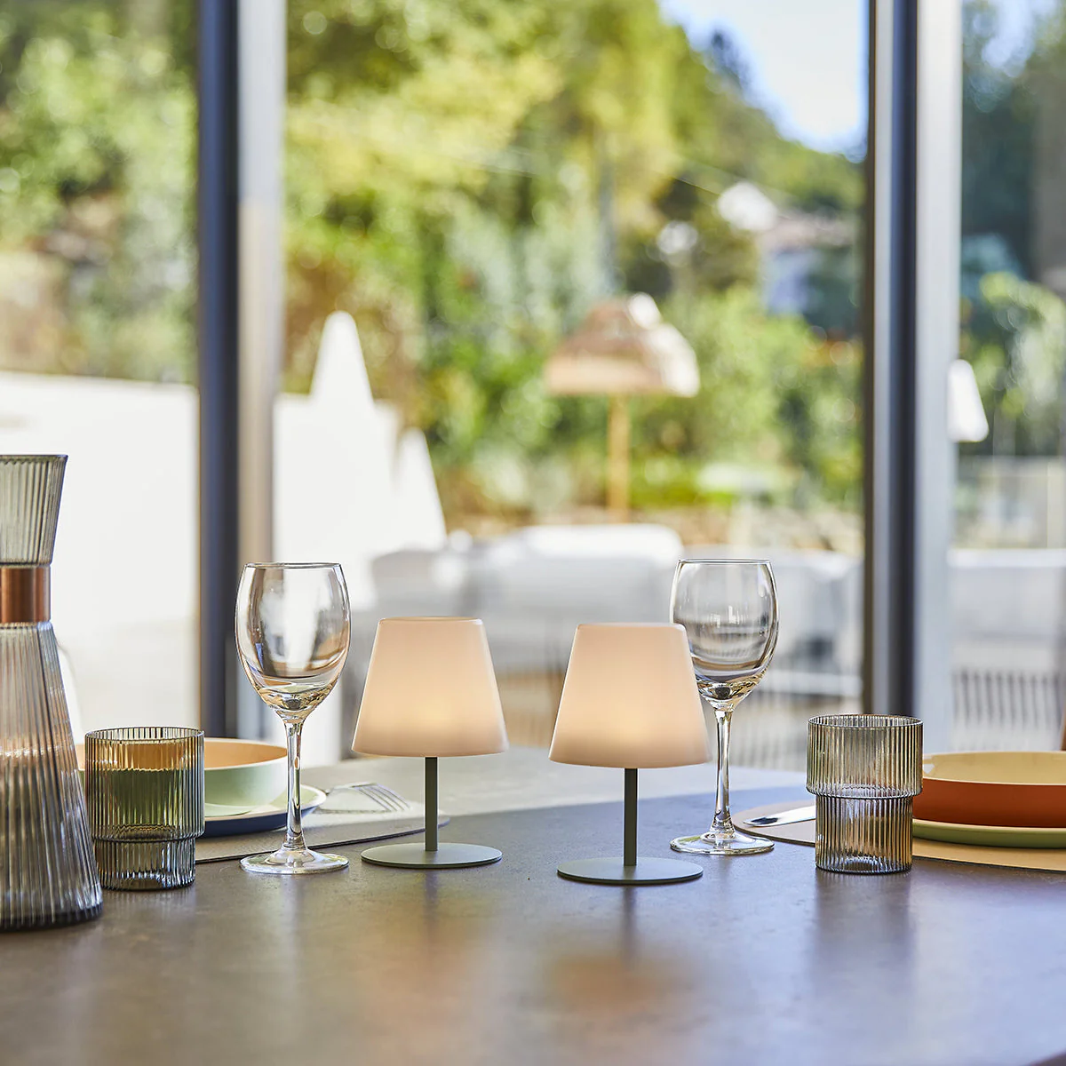 Lampe De Table Sans Fil - Twins Olive - Image 2