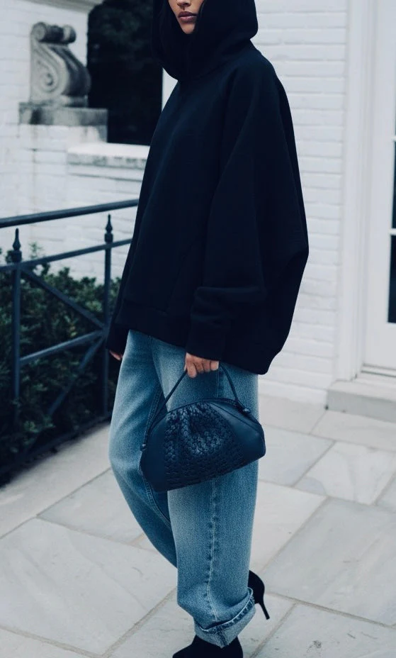 Pochette Cuir - Uniq Baby Tressé Navy - Image 2