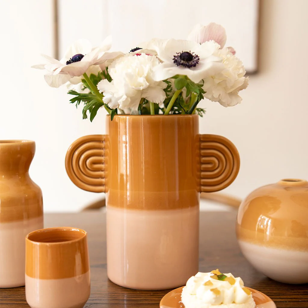 Vase En Céramique Ambre - Bicolore - Image 4
