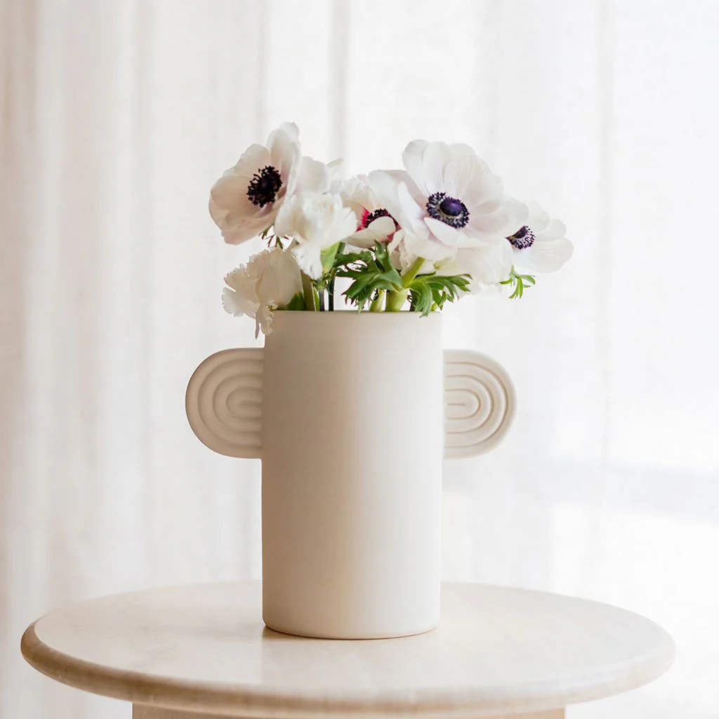 Vase En Céramique Ambre - Blanc - Image 2