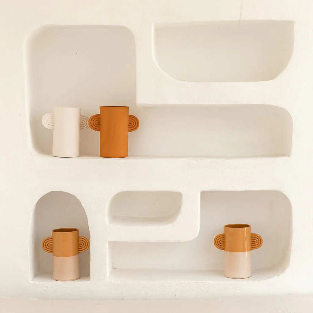 Vase En Céramique Ambre - Blanc - Image 4