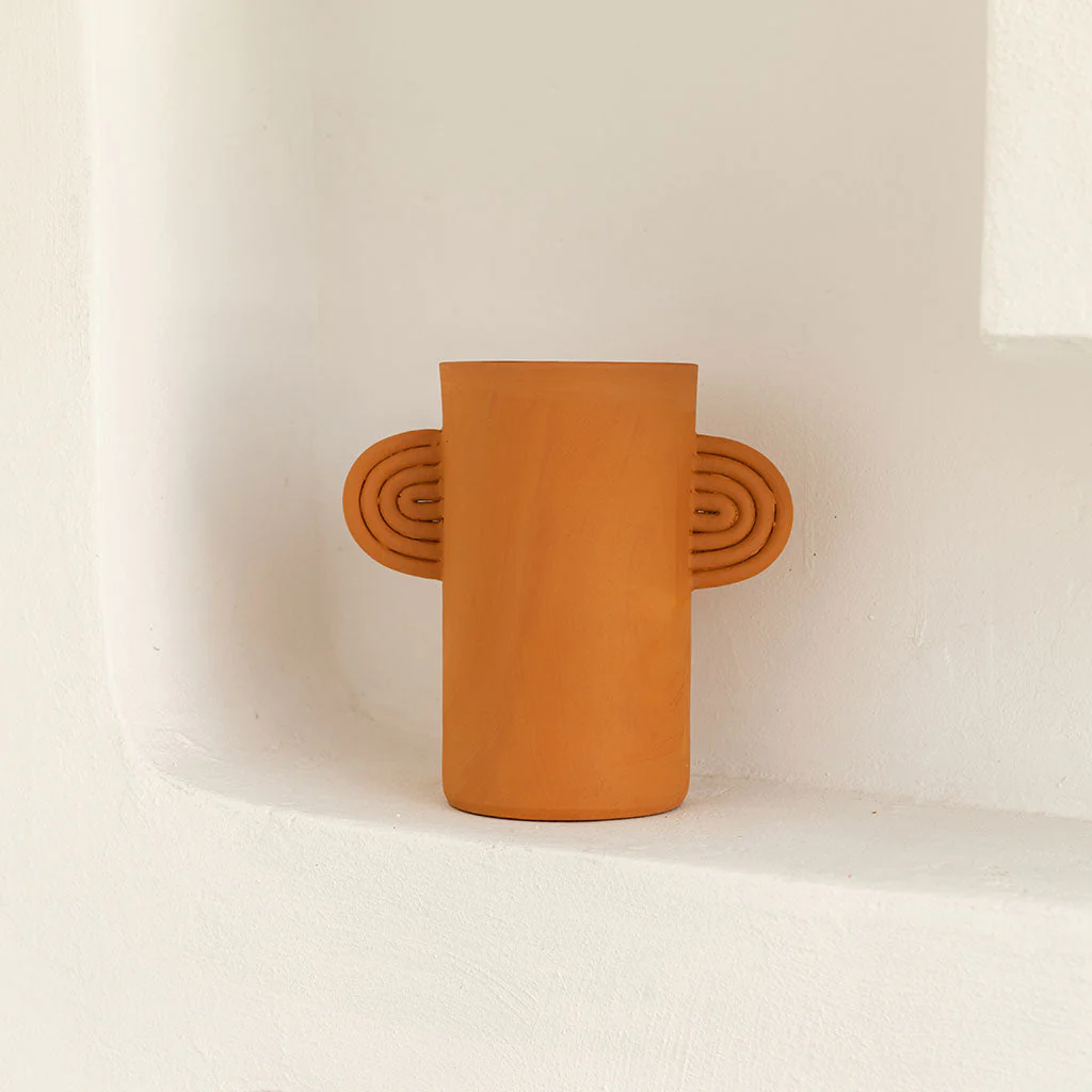 Vase En Céramique Ambre - Terracotta - Image 5