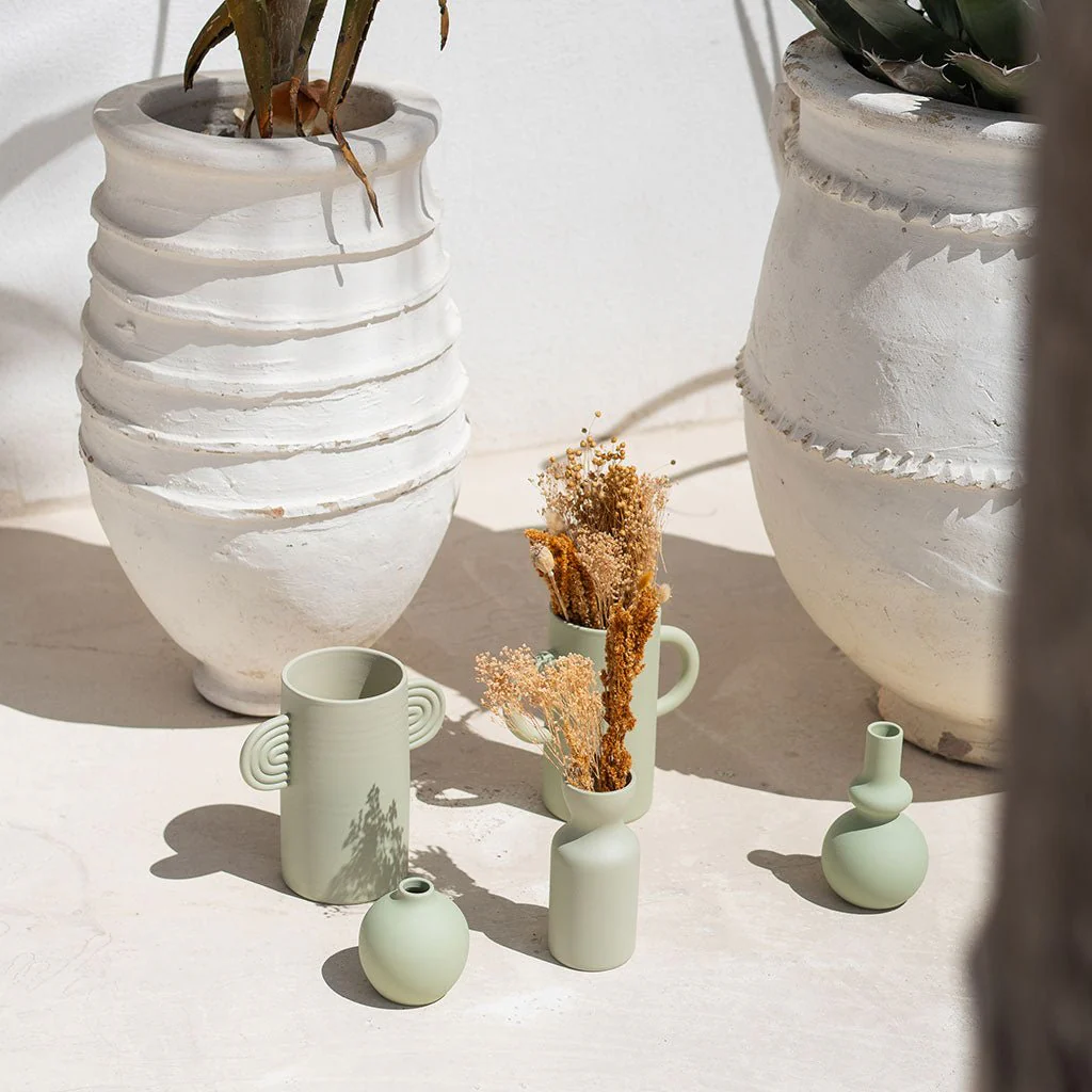 Vase En Céramique Ambre - Vert - Image 7