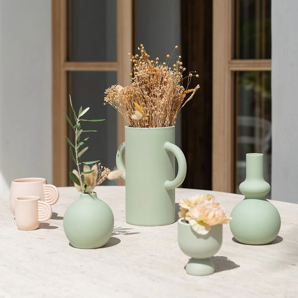 Vase En Céramique Mediterranea - Vert - Image 5