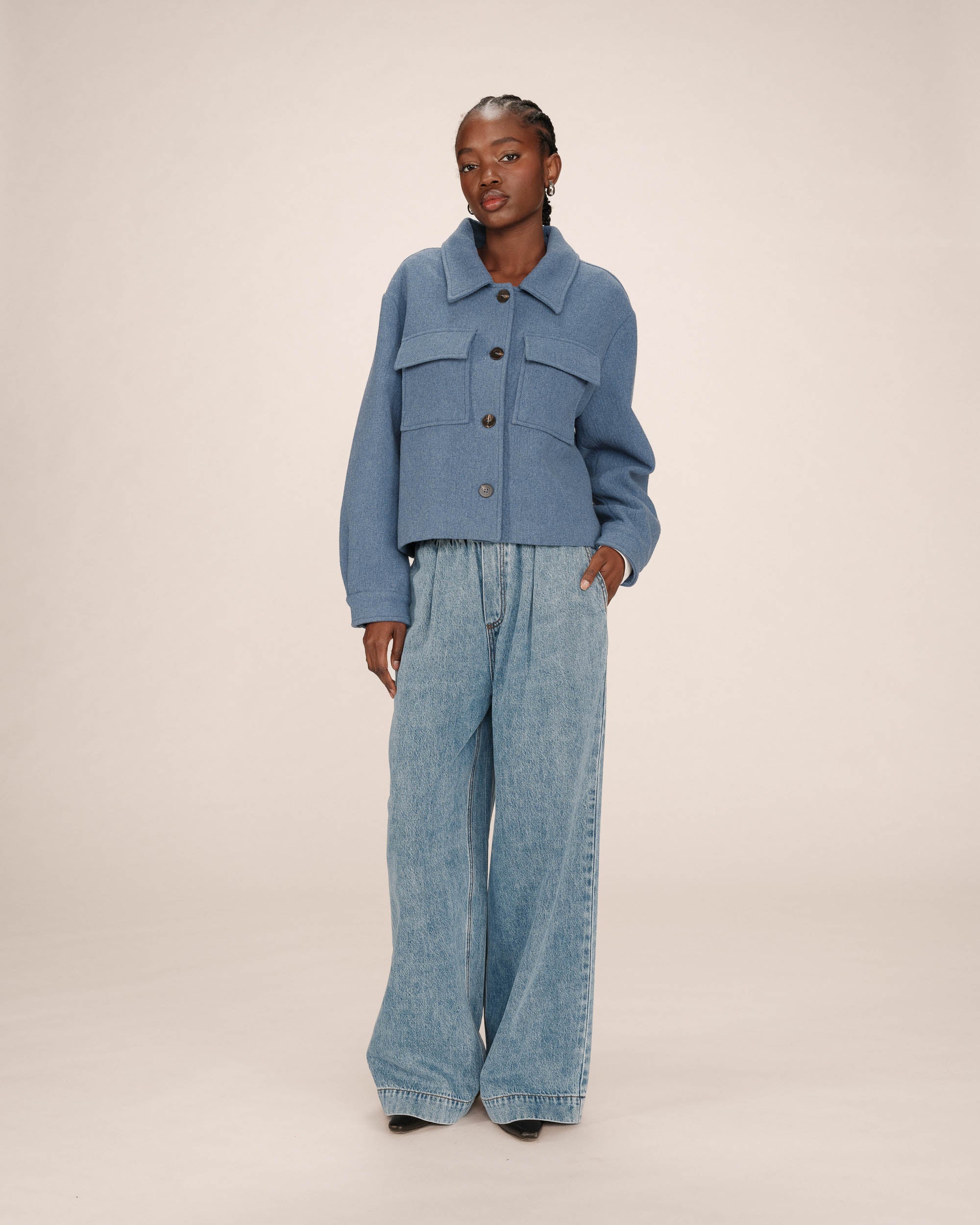 Veste Boxy Bleu Denim Novembre - Image 3