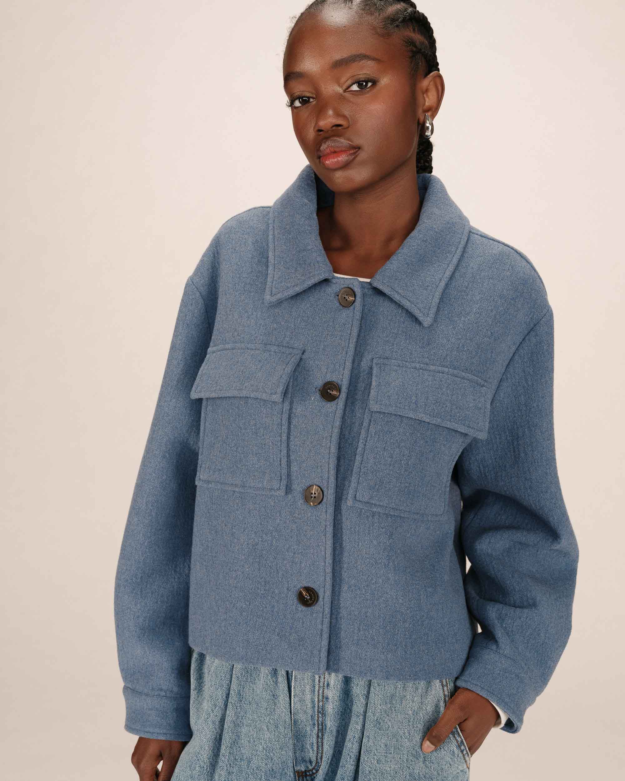 Veste Boxy Bleu Denim Novembre - Image 4