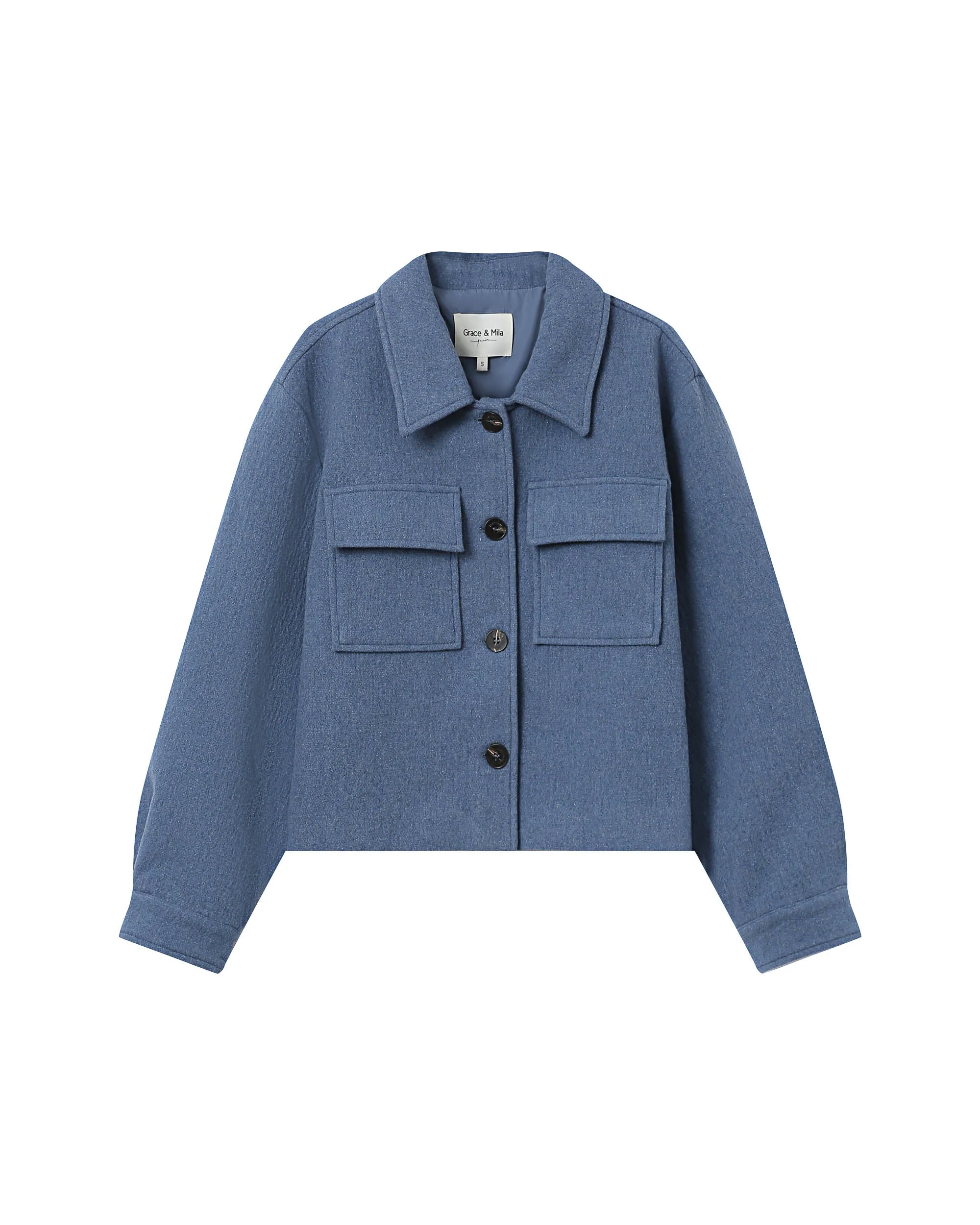 Veste Boxy Bleu Denim Novembre - Image 7
