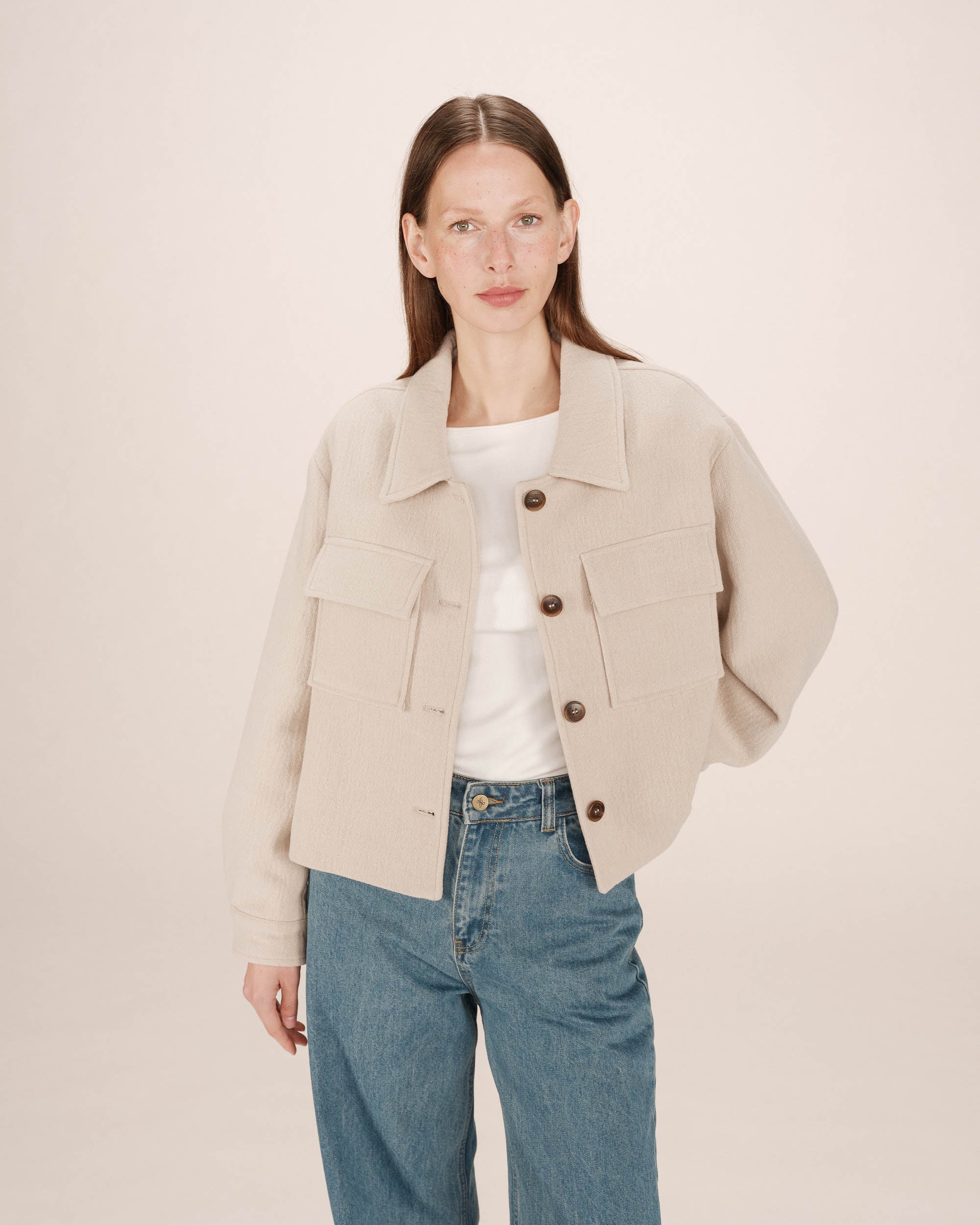 Veste Boxy Greige Novembre - Image 3