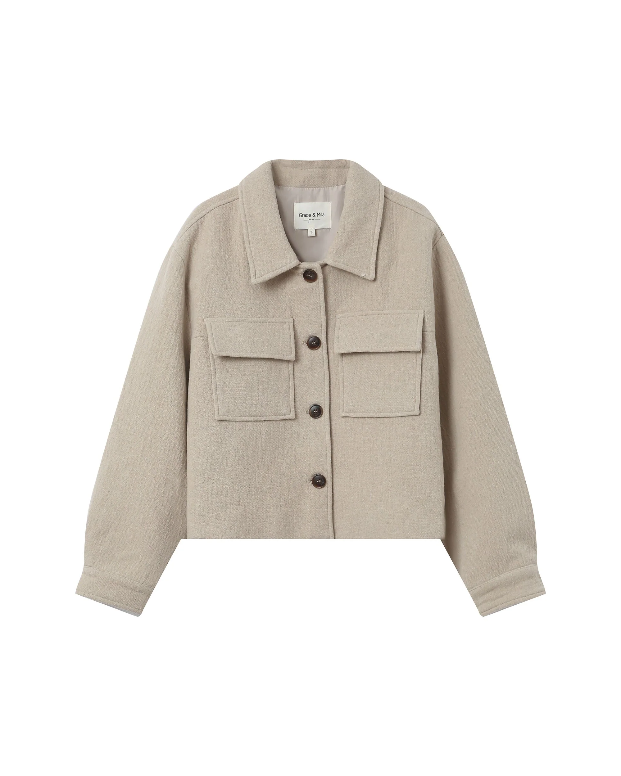 Veste Boxy Greige Novembre - Image 7