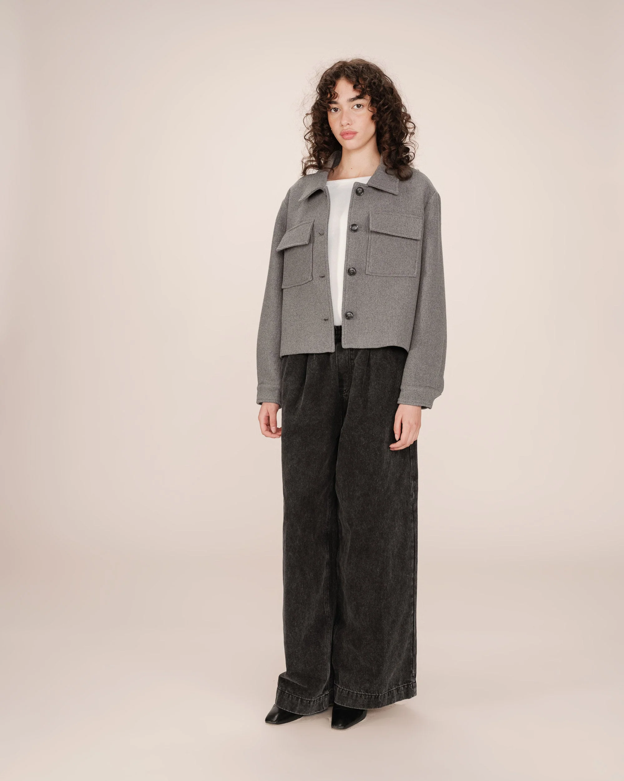 Veste Boxy Gris Novembre - Image 5