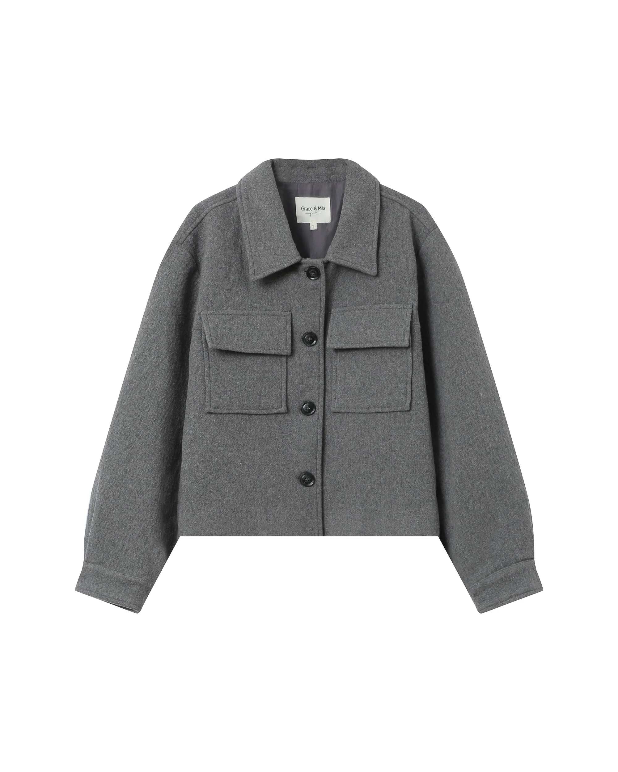 Veste Boxy Gris Novembre - Image 7