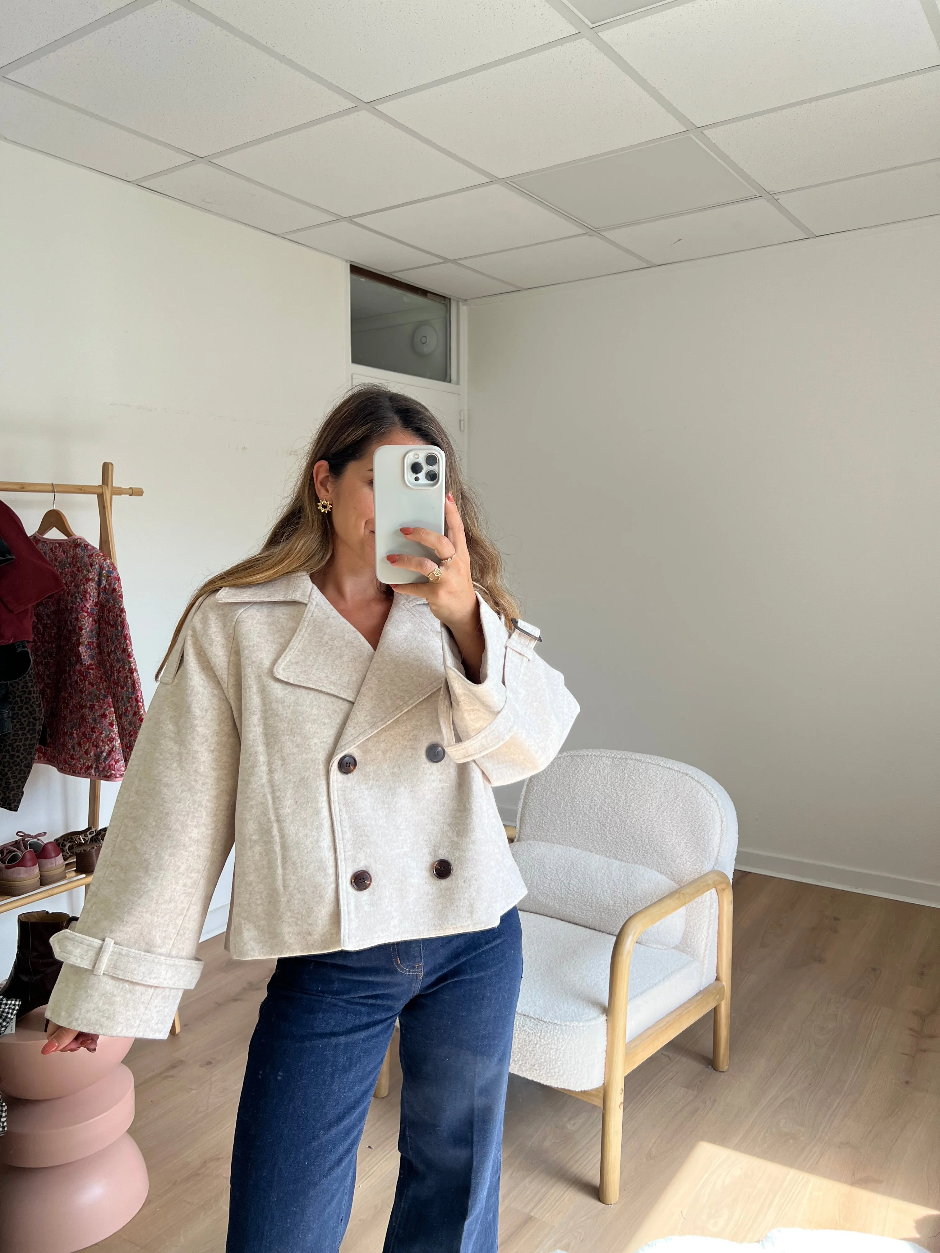 Veste Chaude Lise Beige - Image 2