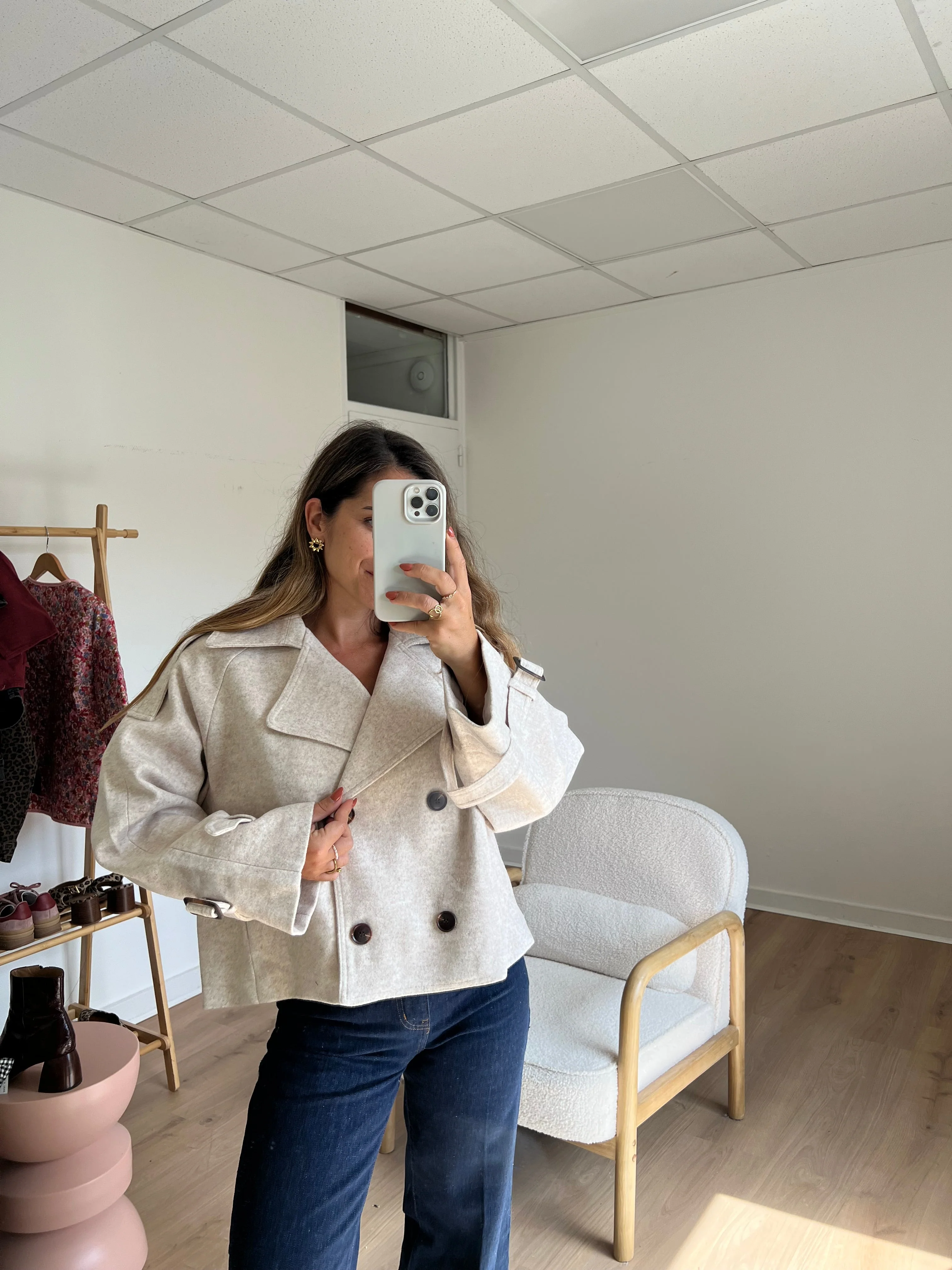 Veste Chaude Lise Beige - Image 3