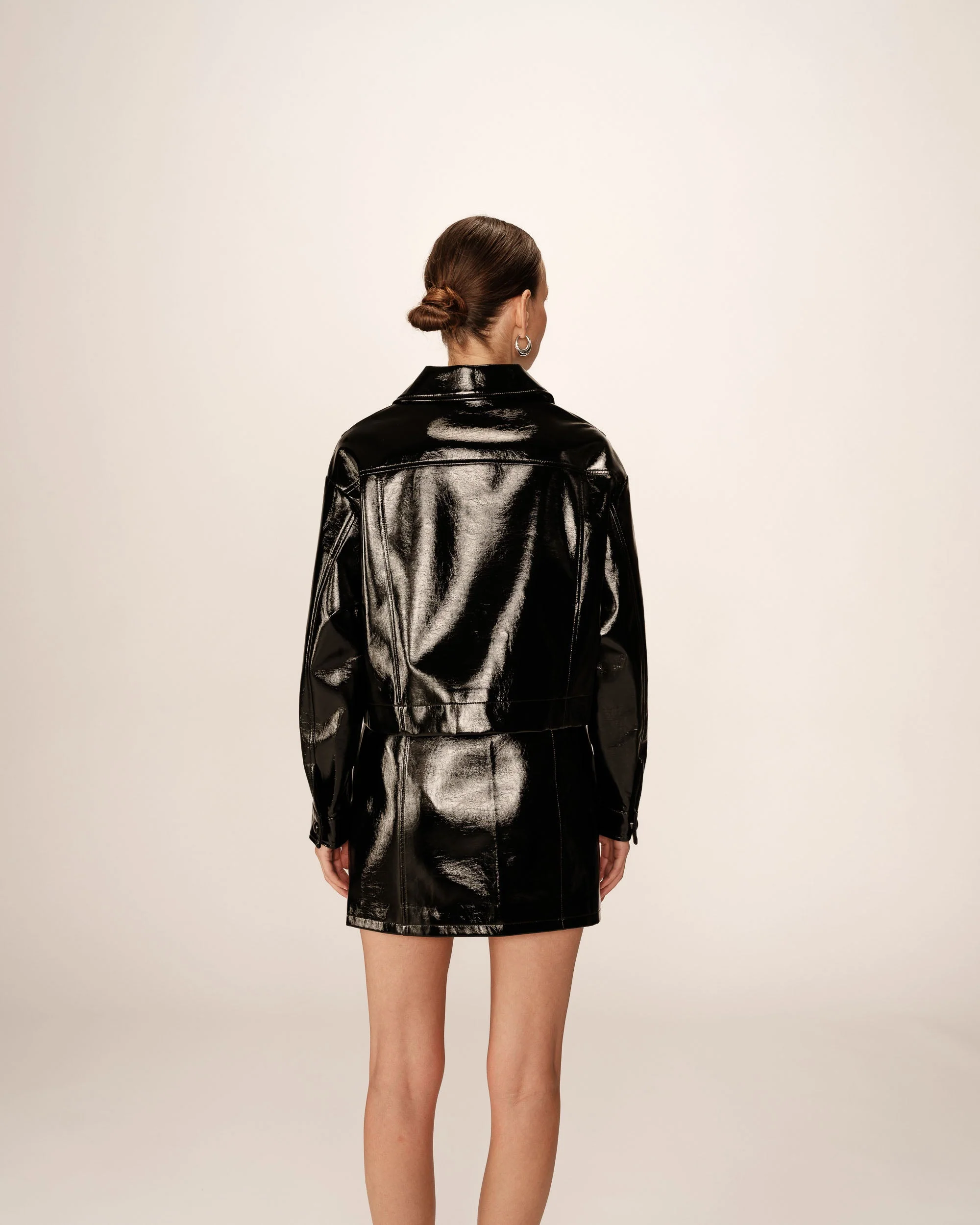Veste Courte Noir Poudre - Image 6