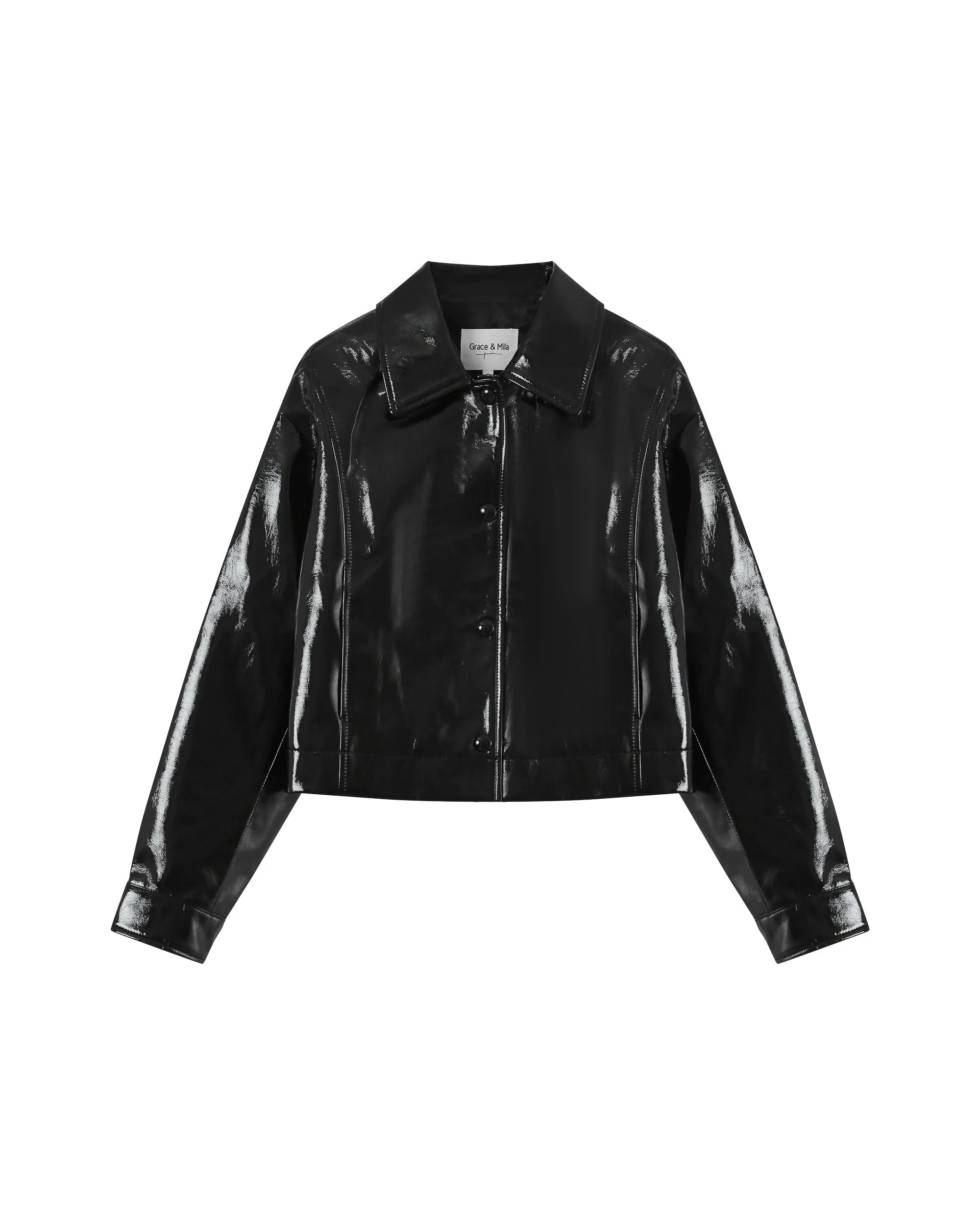 Veste Courte Noir Poudre - Image 7