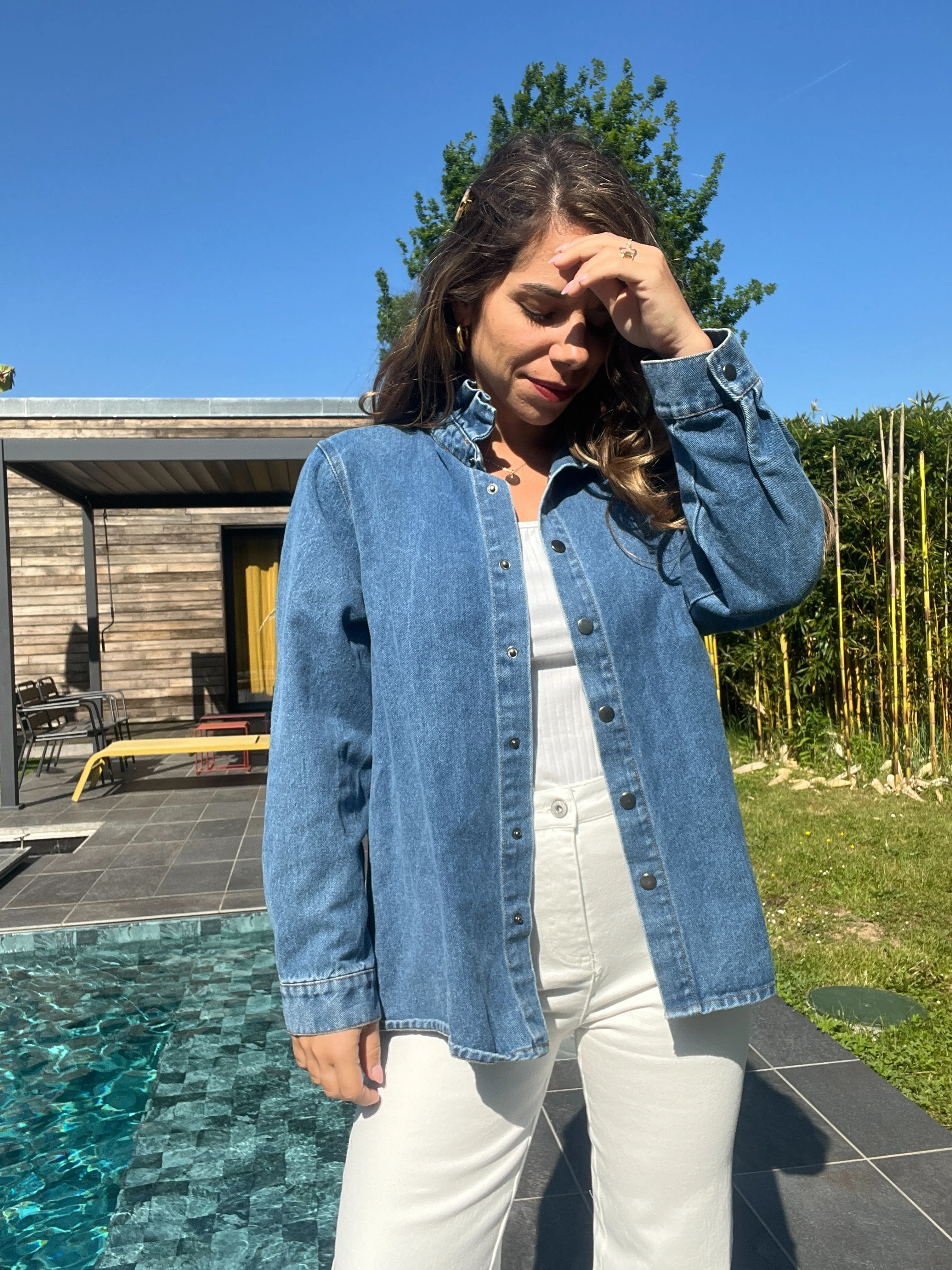 Veste En Jean Céleste - Image 12