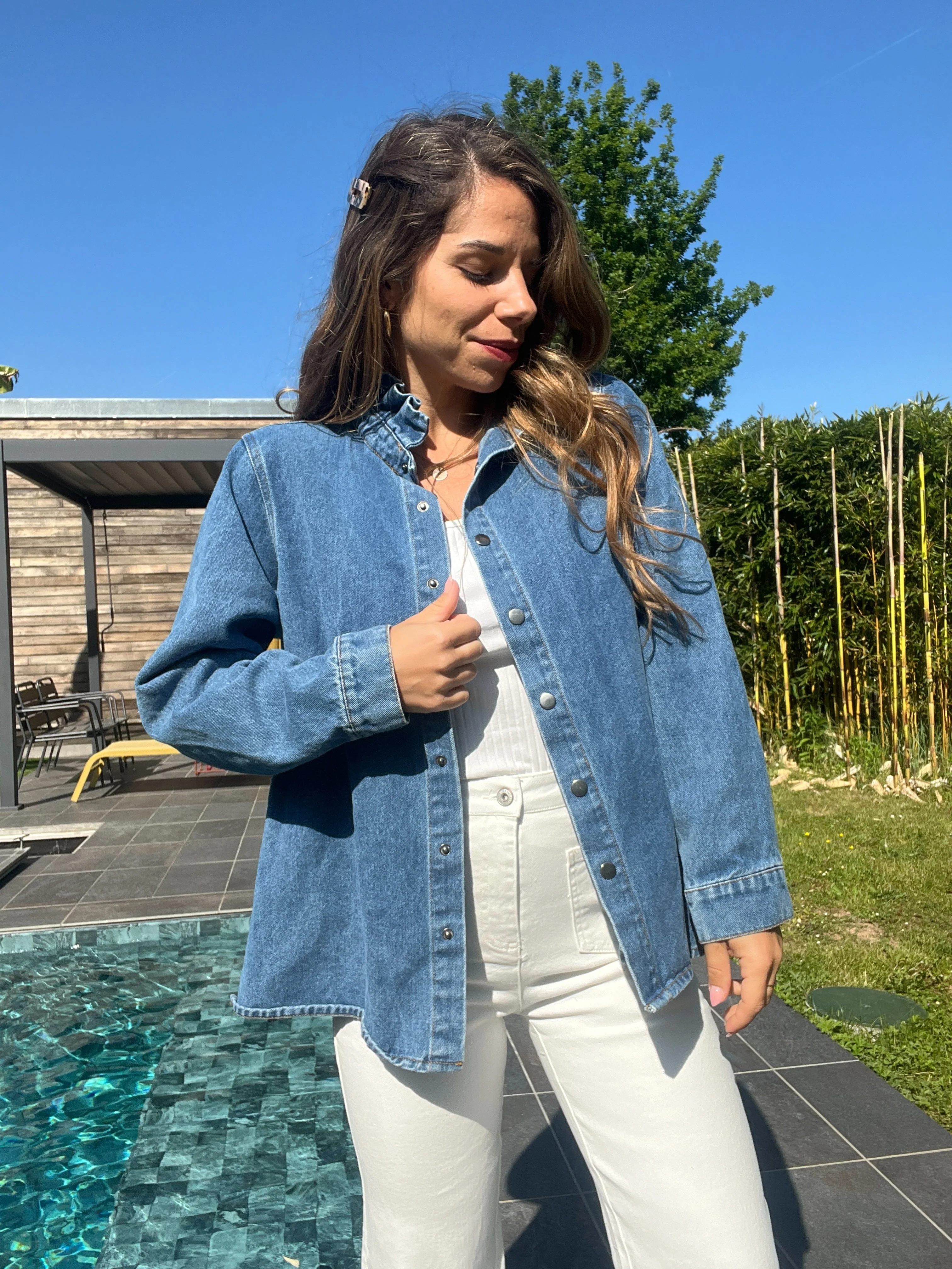 Veste En Jean Céleste - Image 3