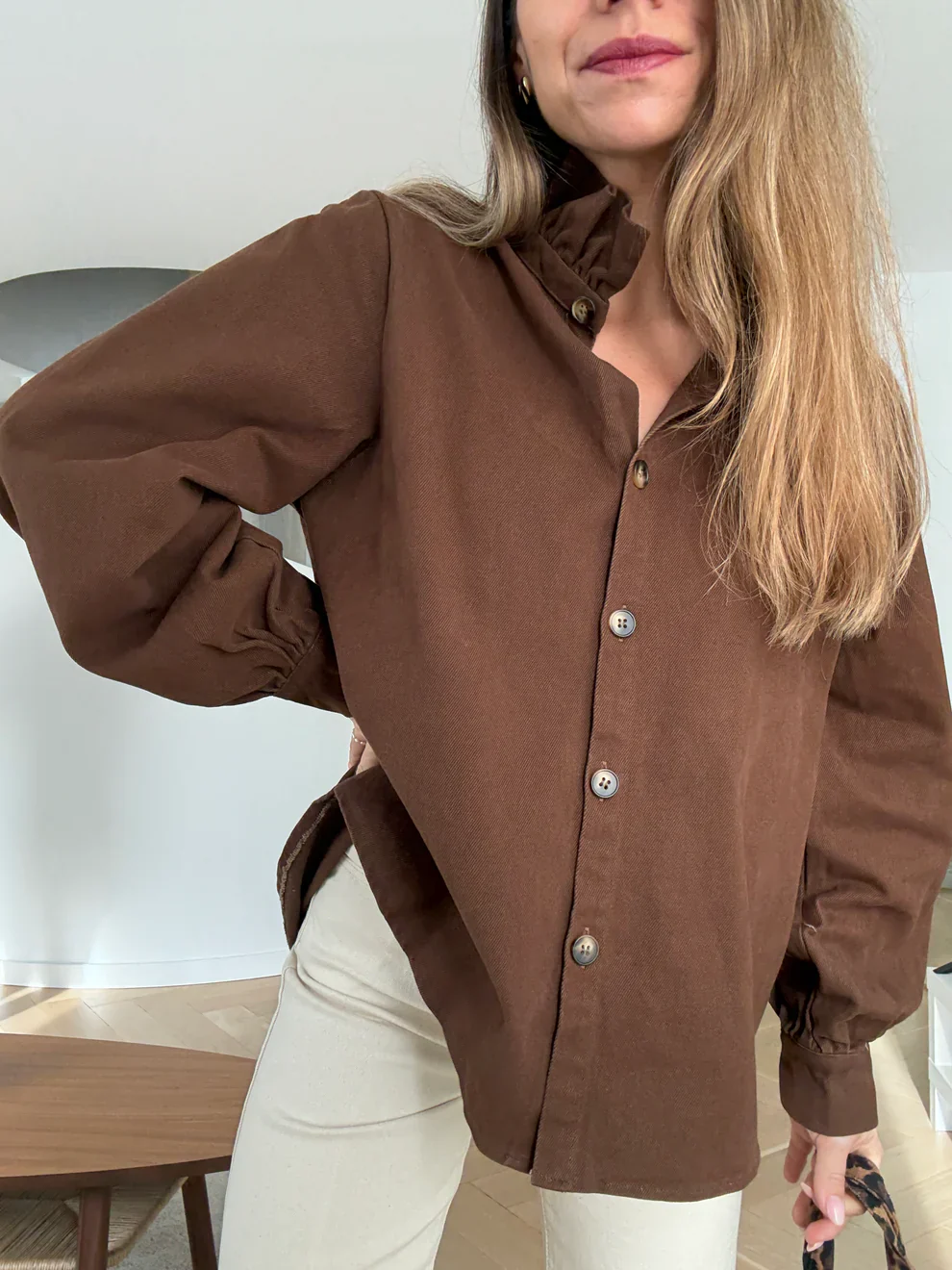 Veste En Jean Céleste Chocolat - Image 2
