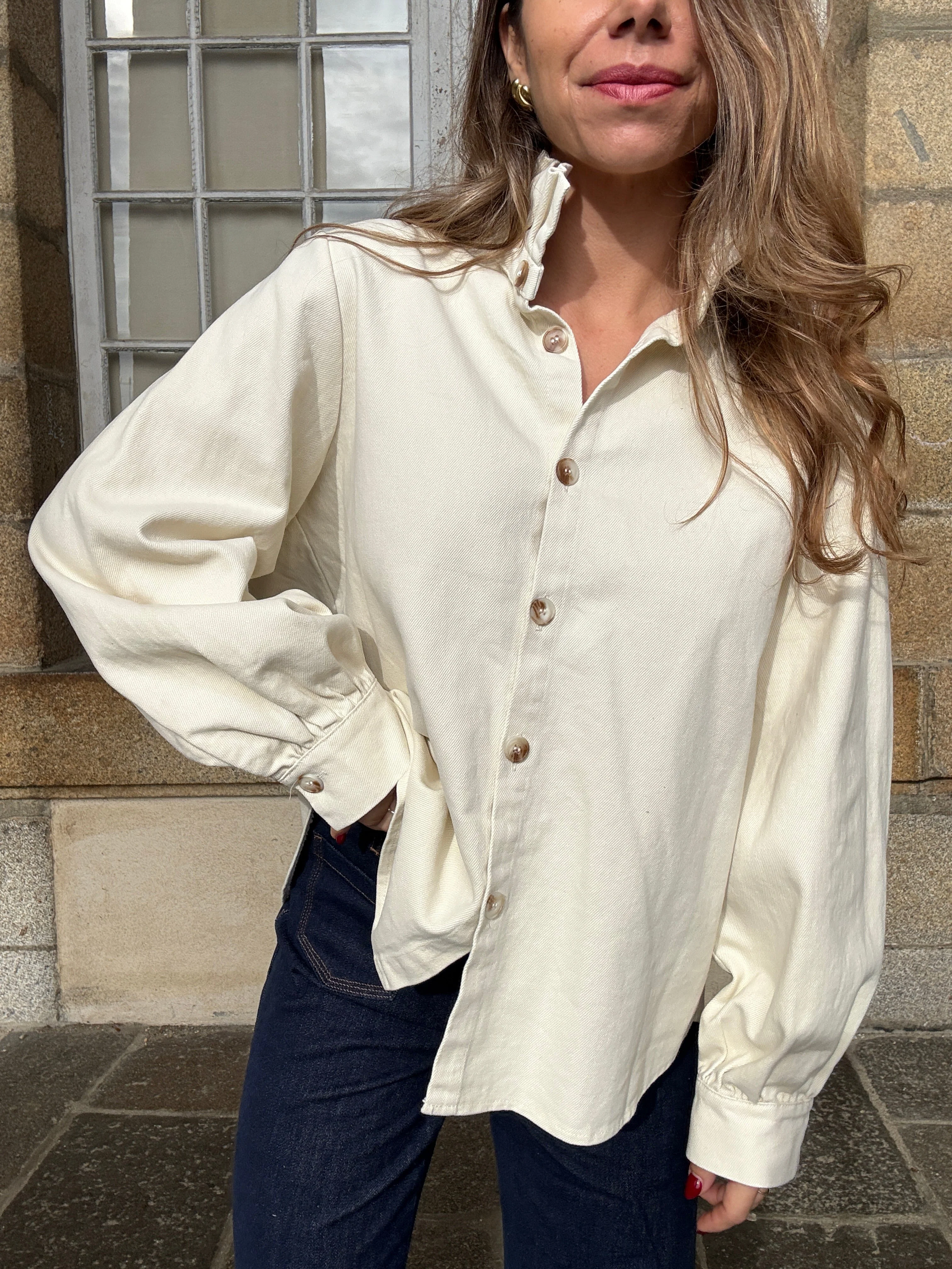 Veste En Jean Céleste Écrue - Image 2