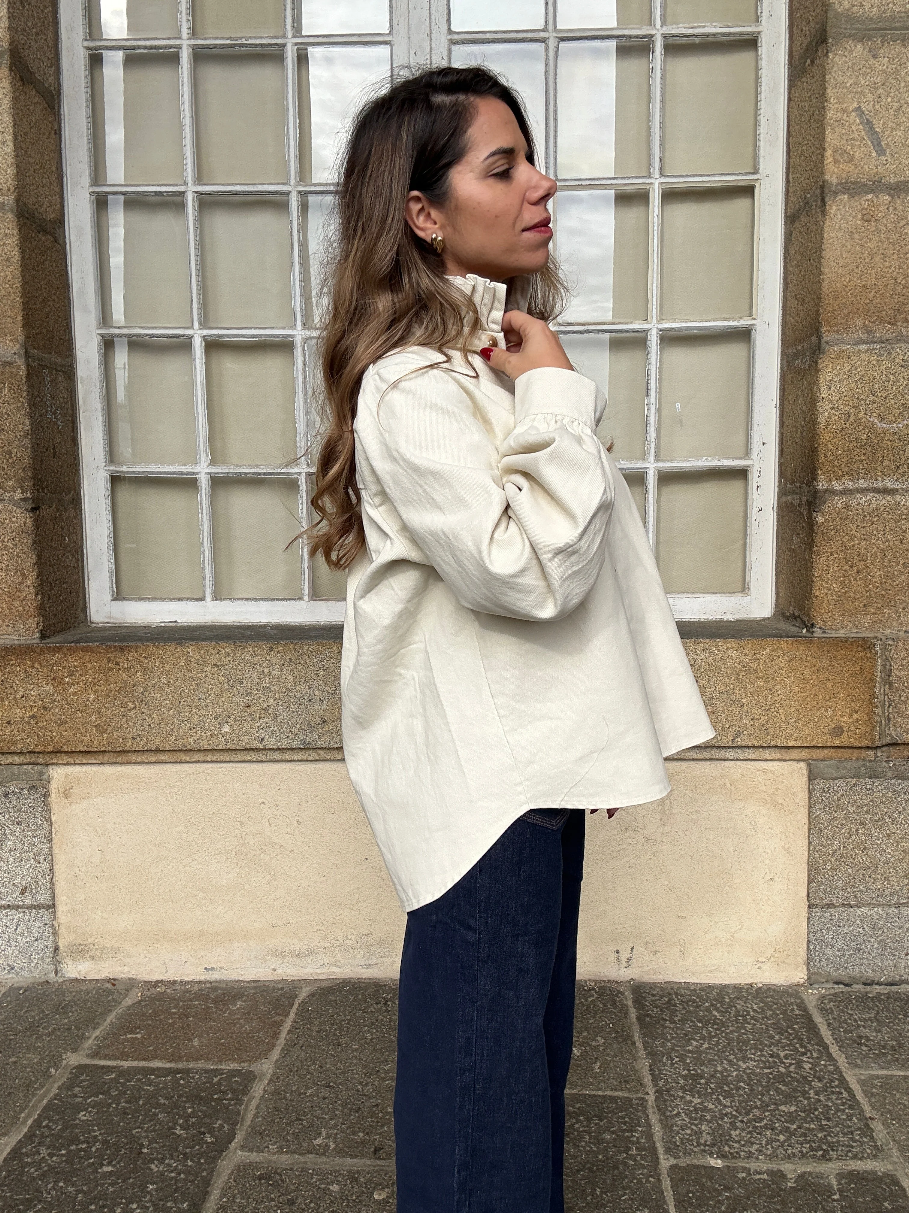 Veste En Jean Céleste Écrue - Image 3