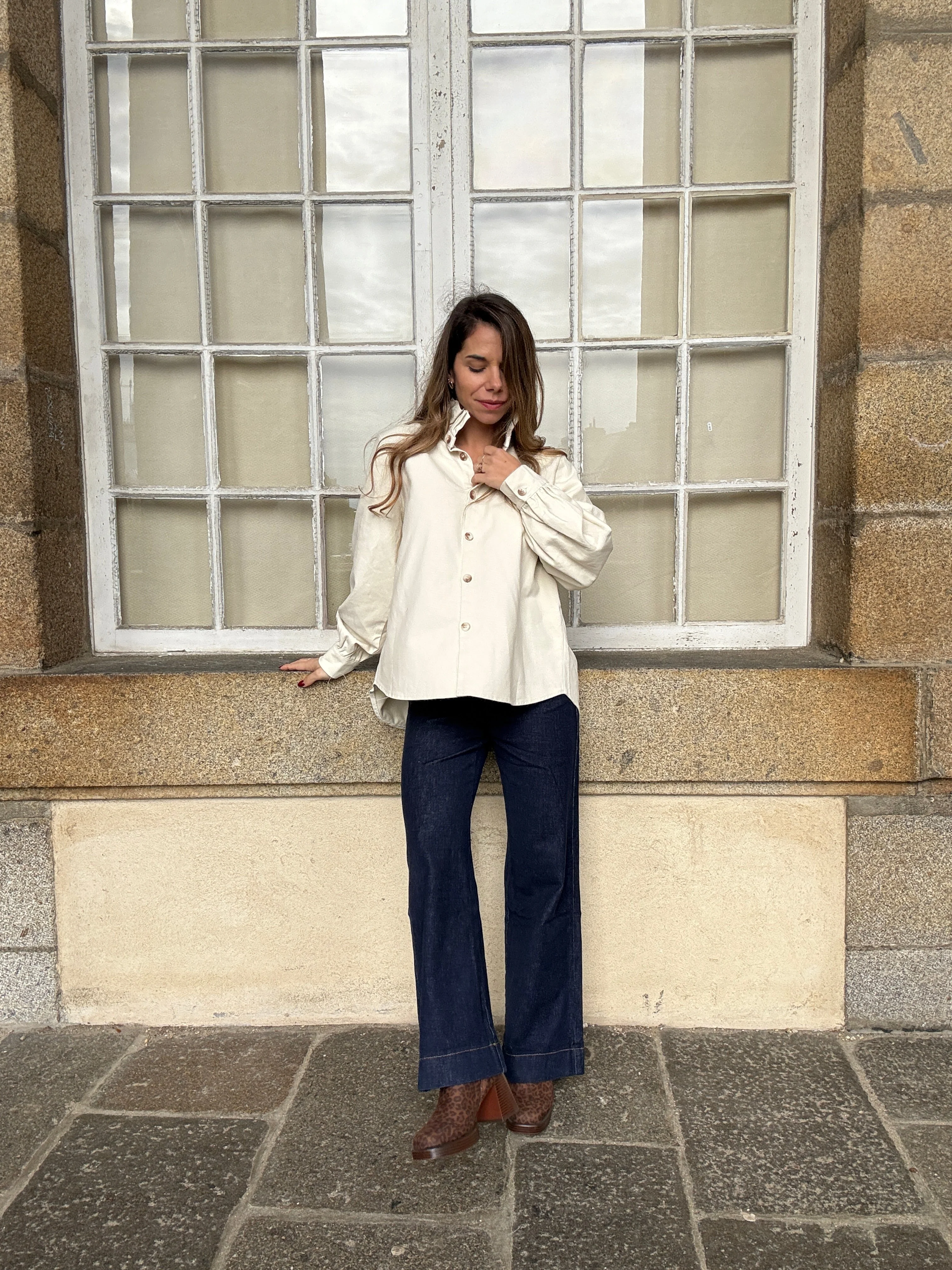 Veste En Jean Céleste Écrue - Image 4