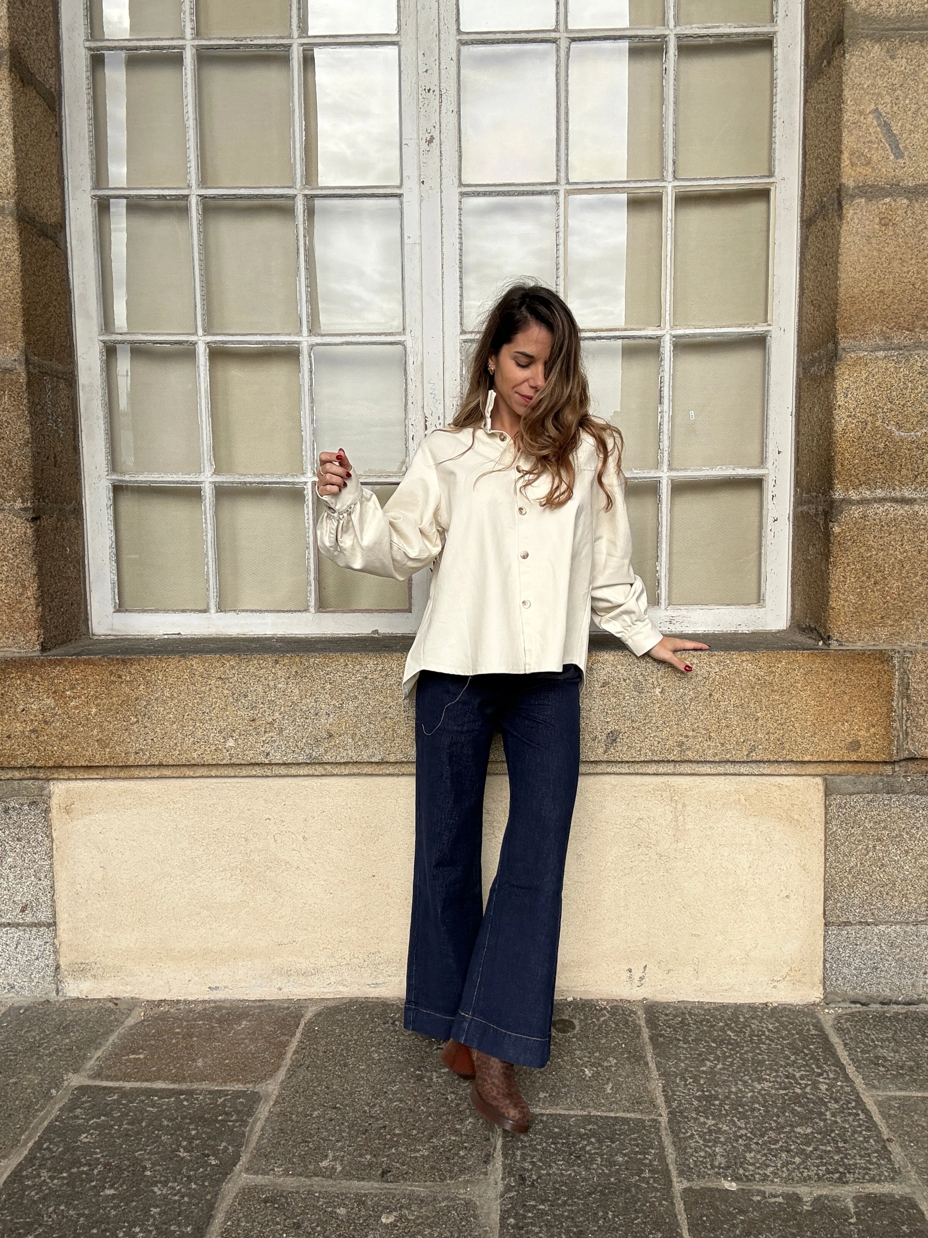 Veste En Jean Céleste Écrue - Image 5