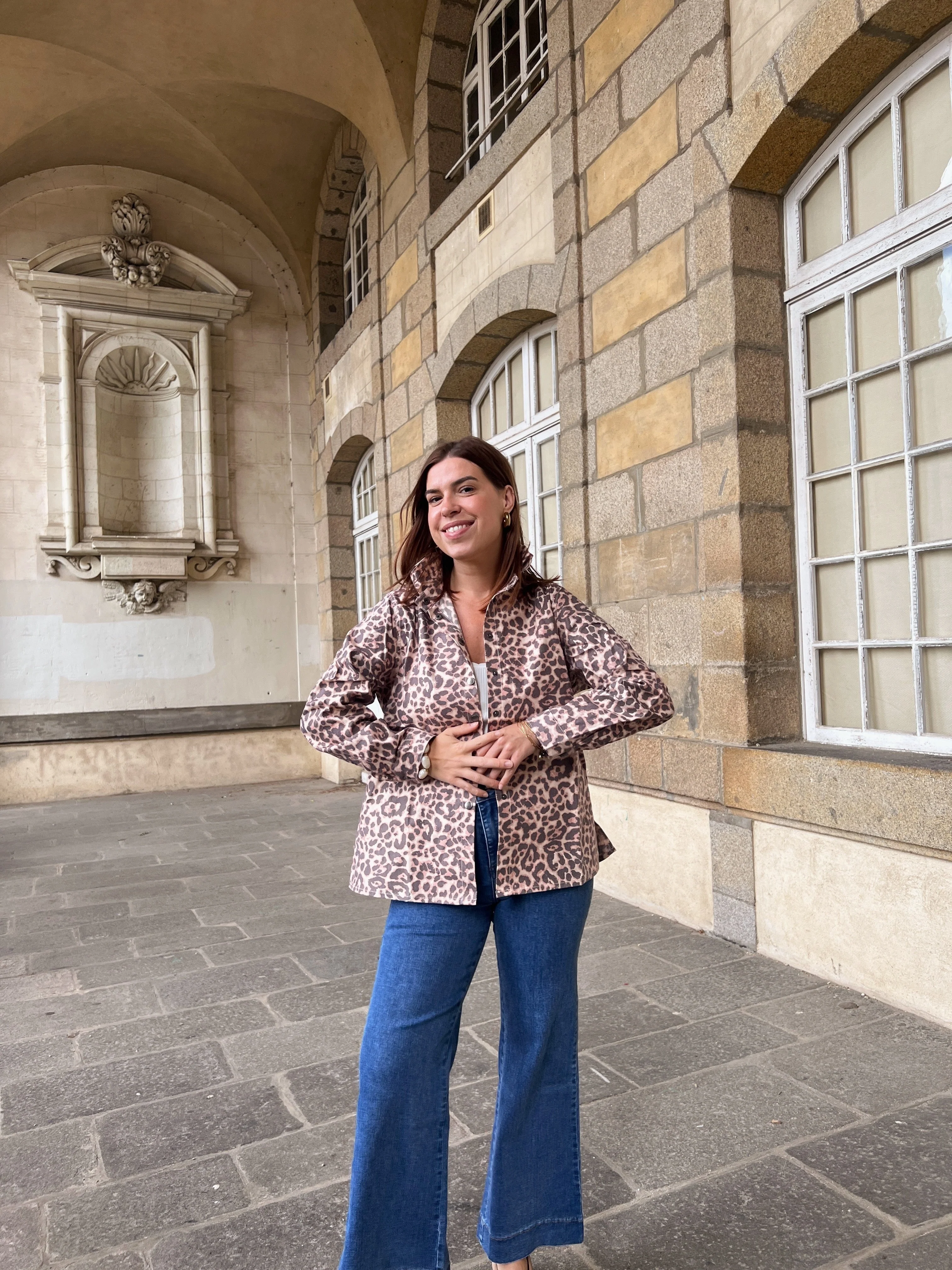 Veste En Jean Céleste Léopard - Image 14