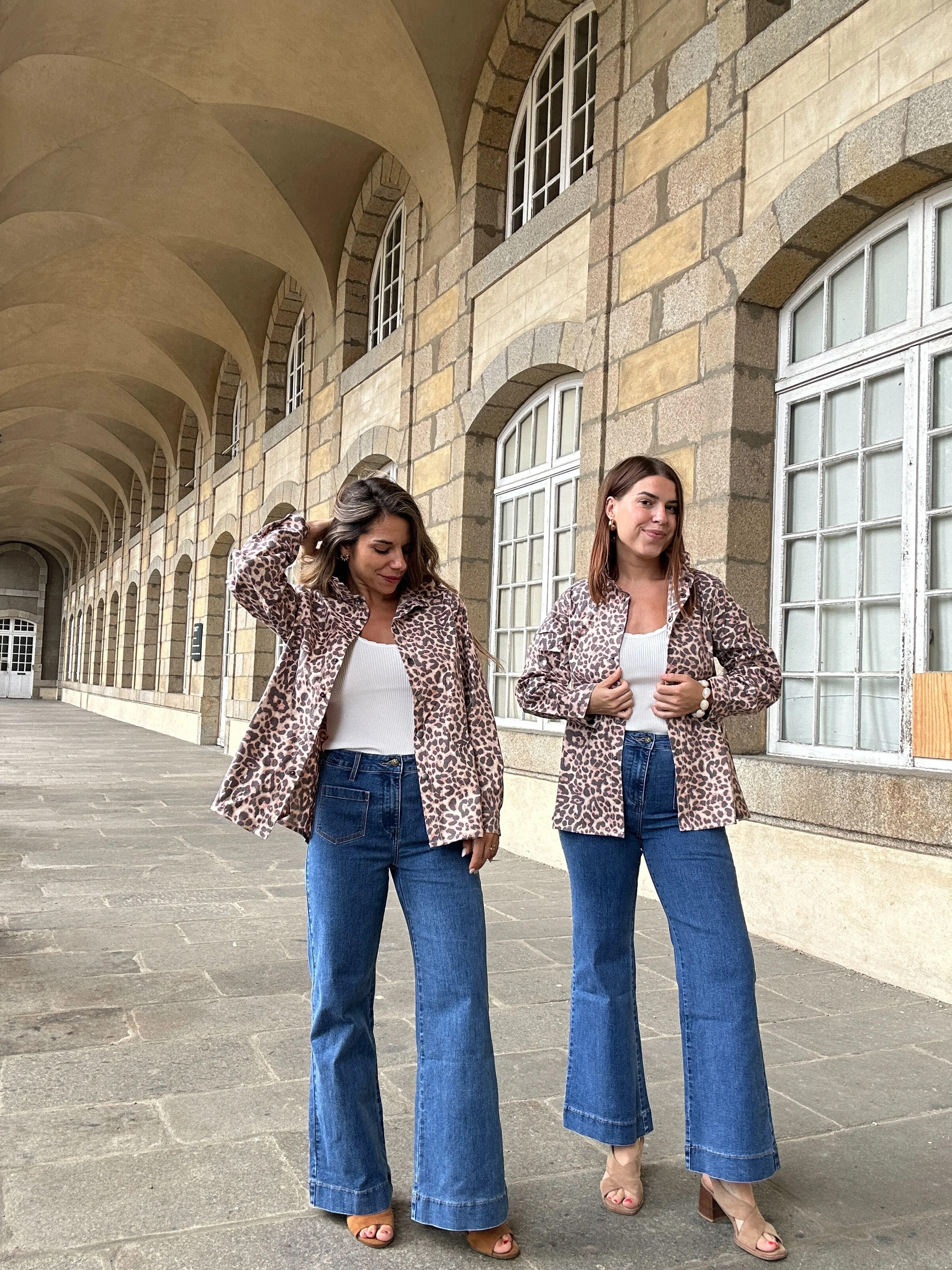 Veste En Jean Céleste Léopard - Image 2