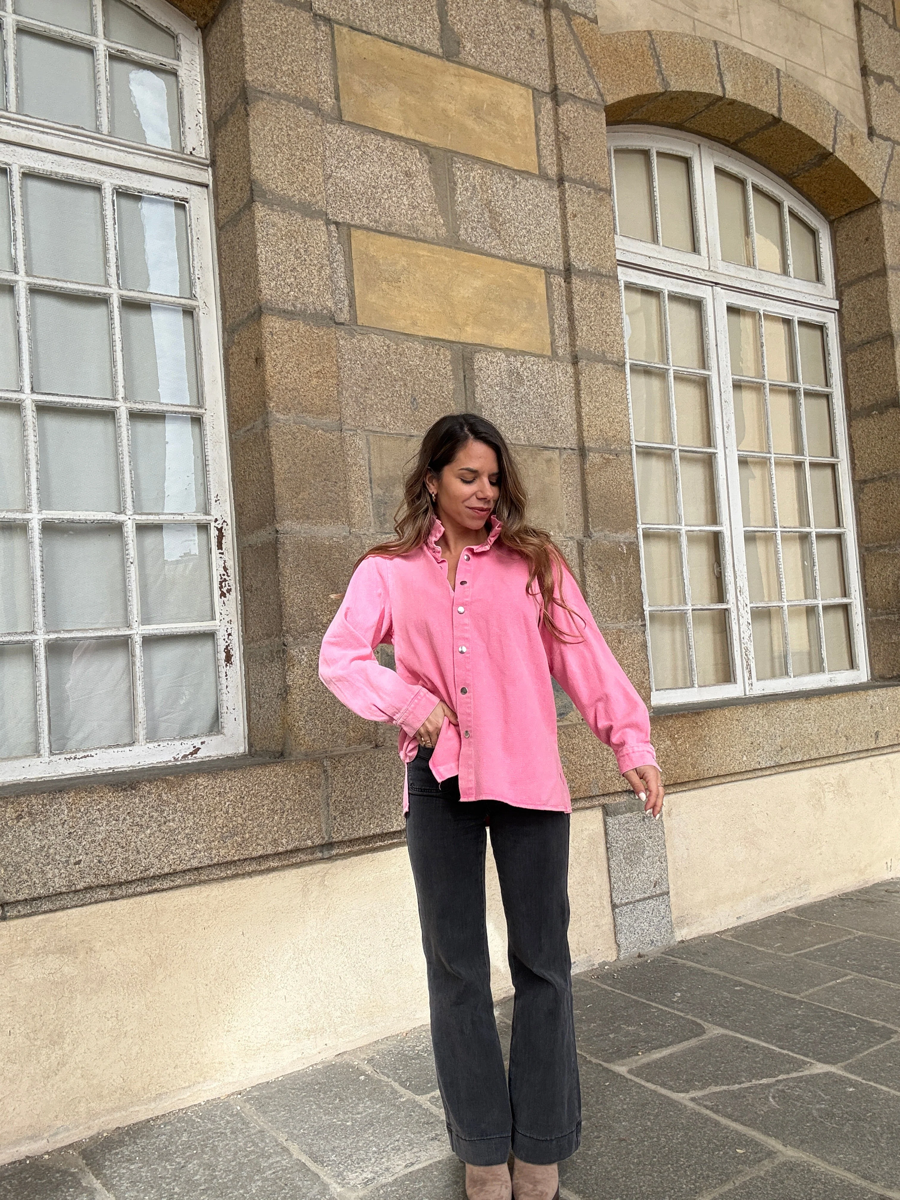 Veste En Jean Céleste Rose Bonbon - Image 7