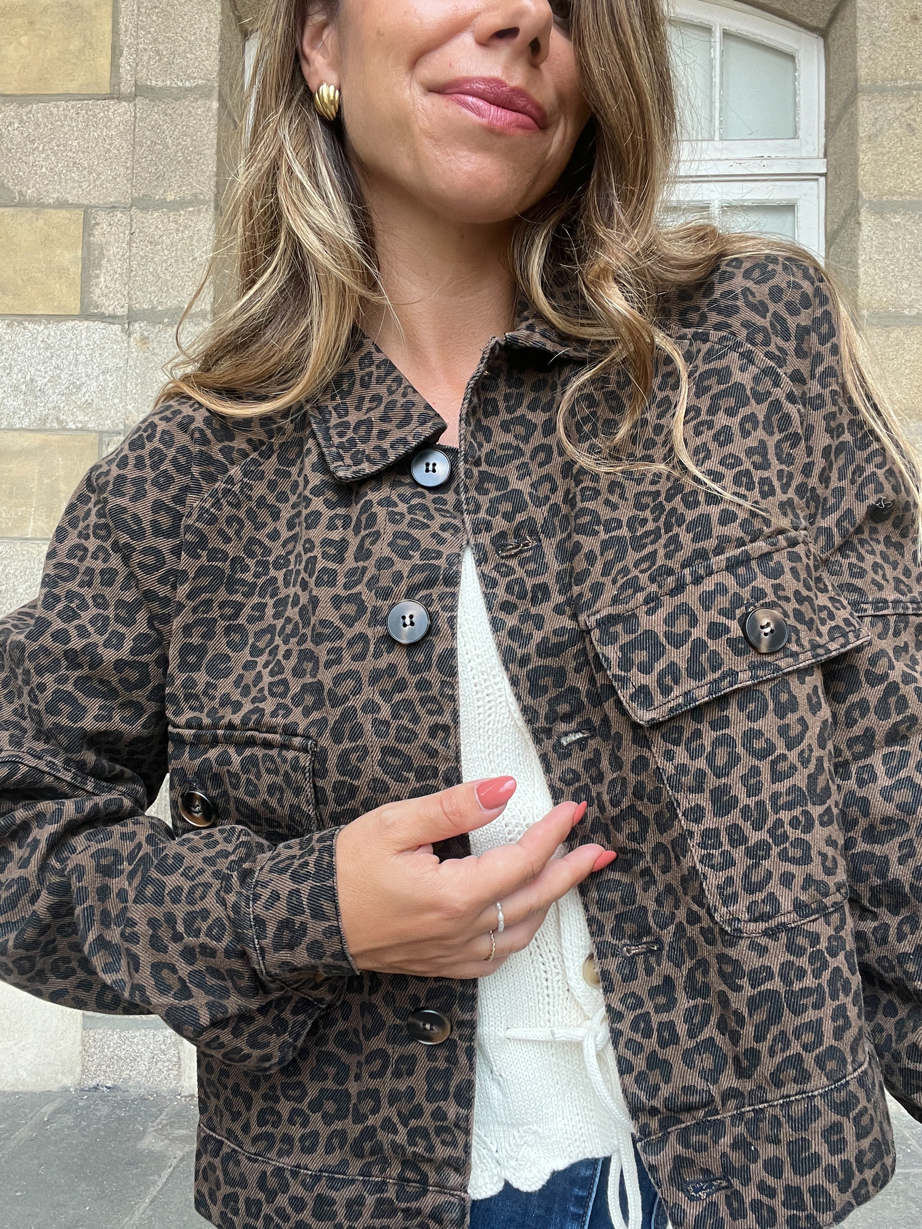 Veste Léopard Marron Alix - Image 2