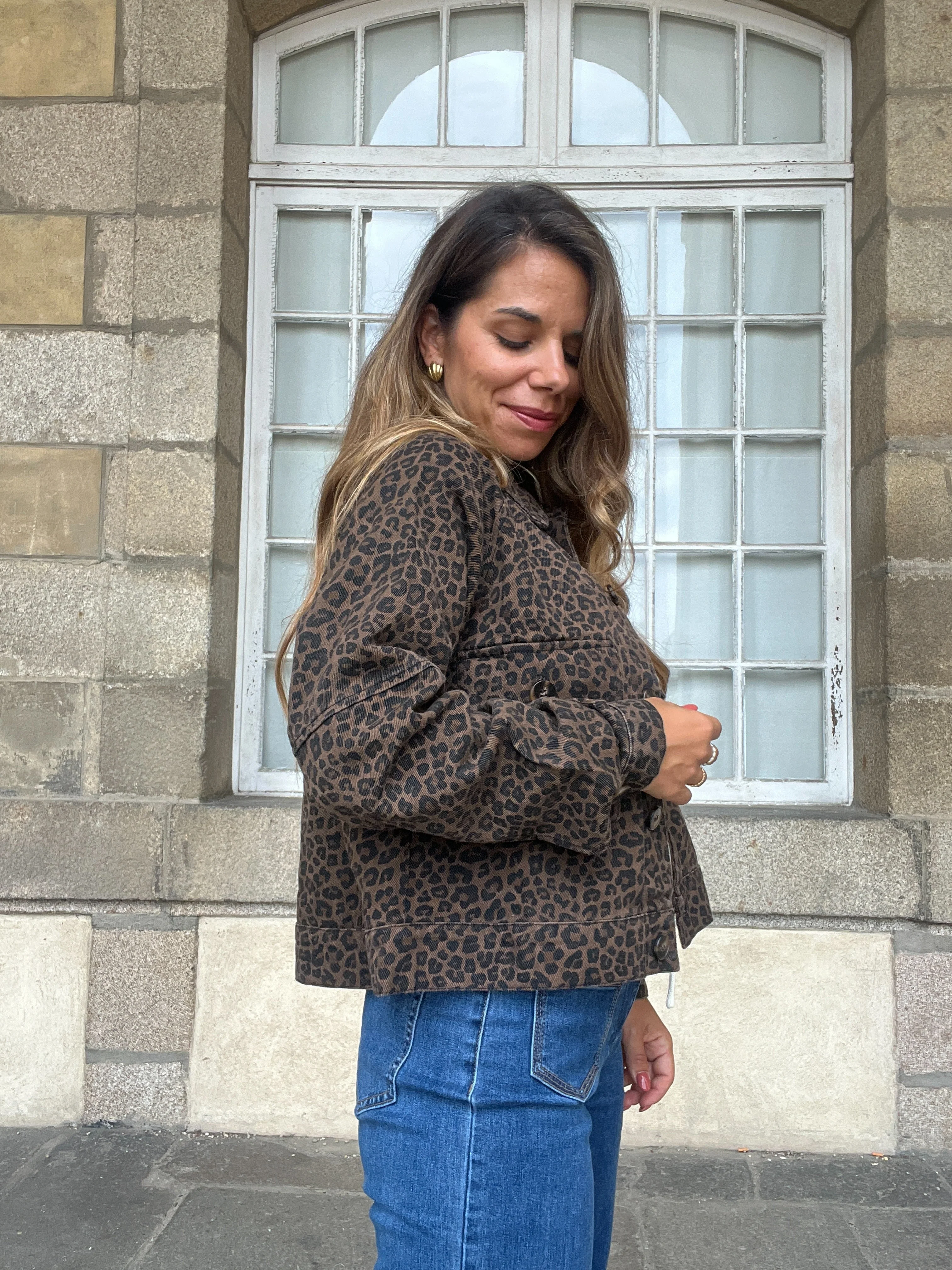 Veste Léopard Marron Alix - Image 3