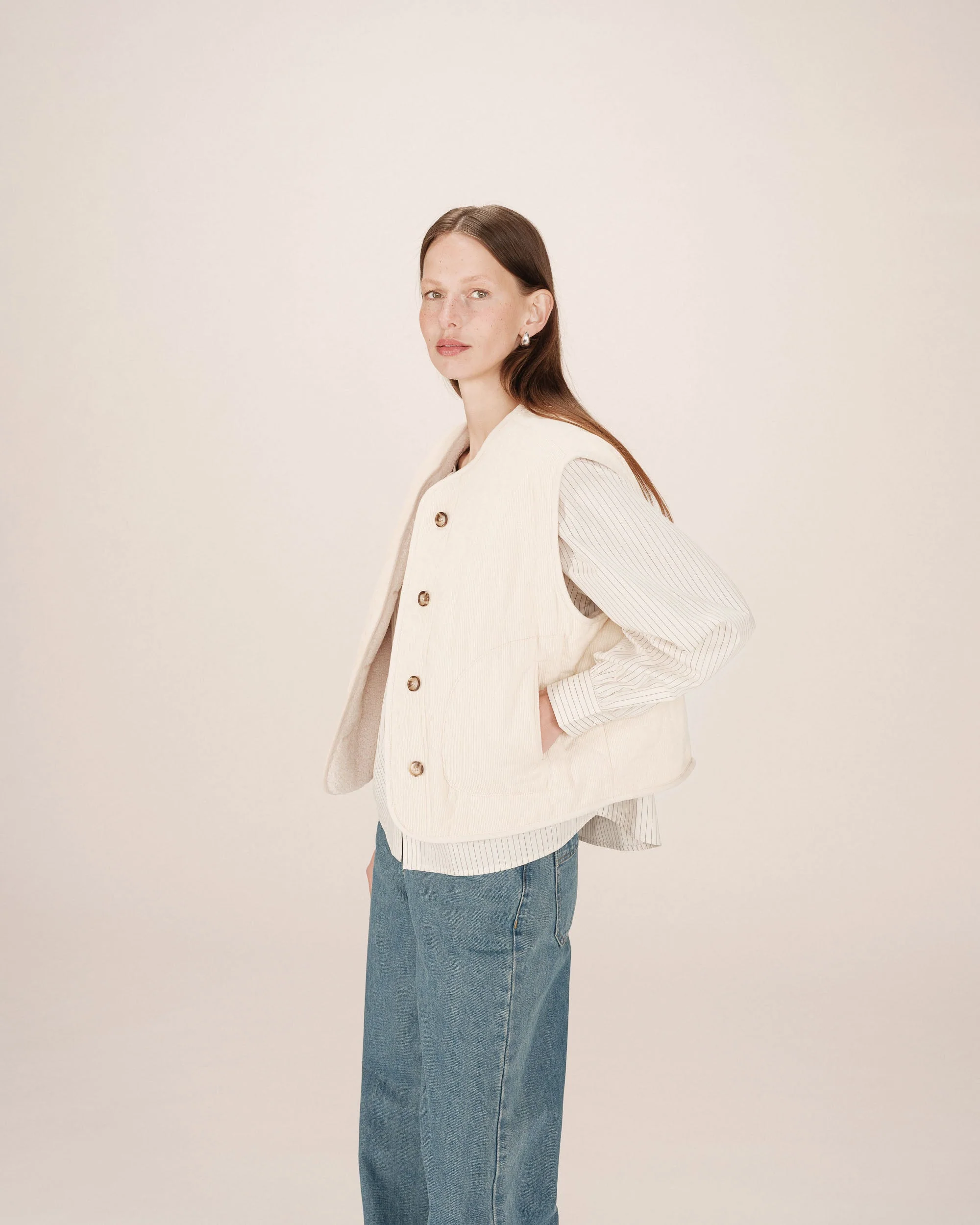 Veste Matelassée Ecru Seth - Image 3