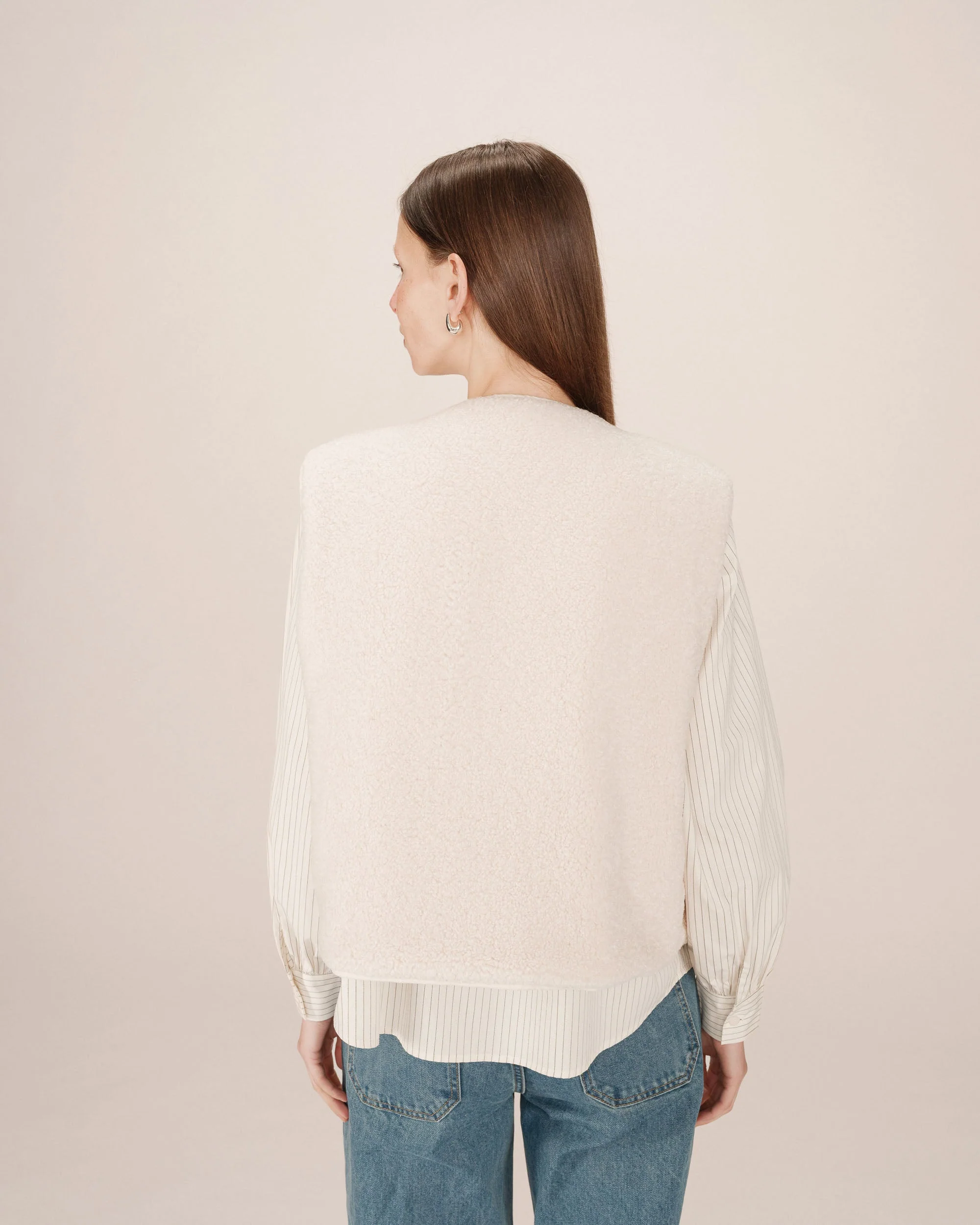 Veste Matelassée Ecru Seth - Image 6