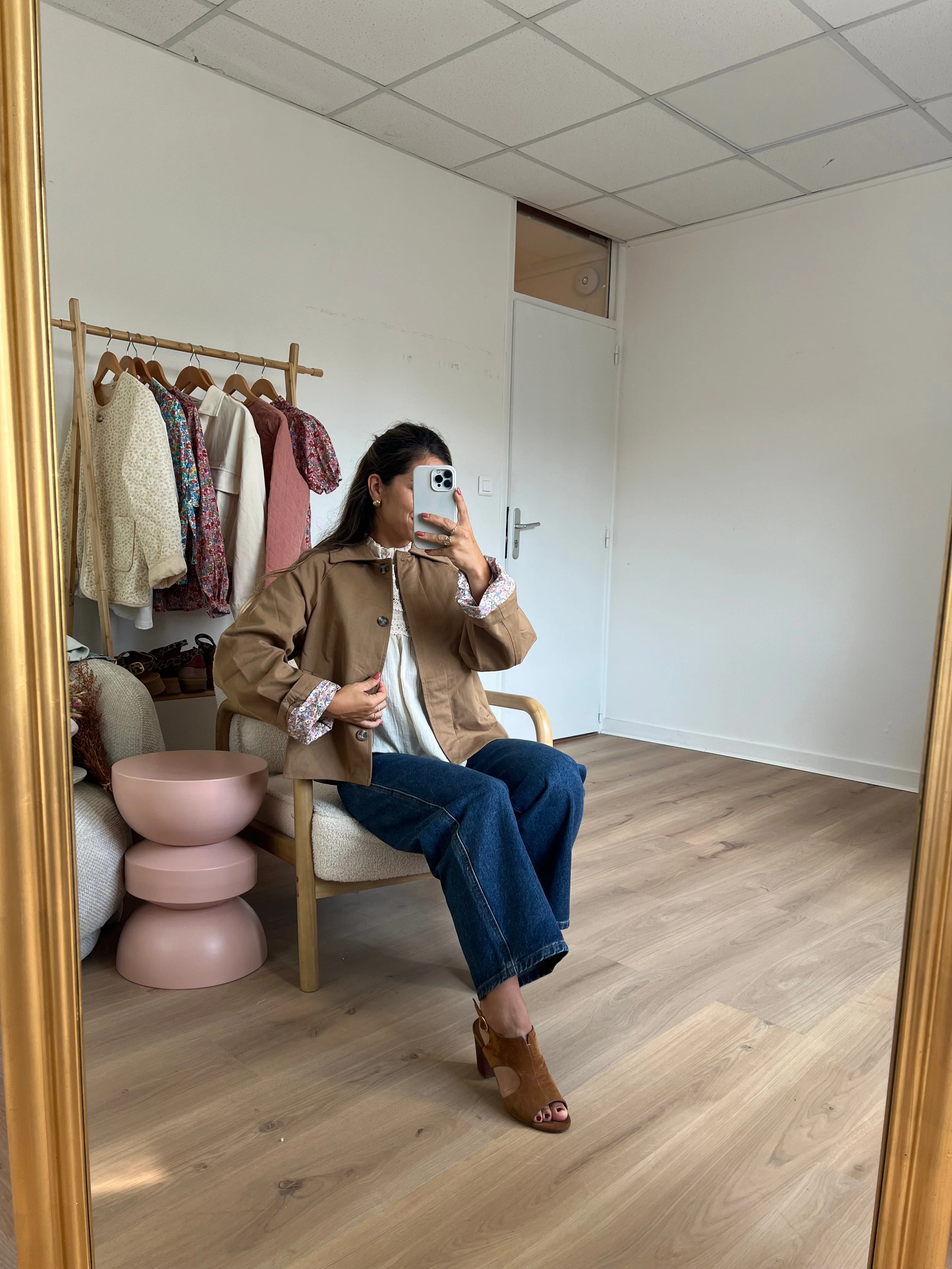 Veste Trench Edith En Coton Liberty Camel - Image 2