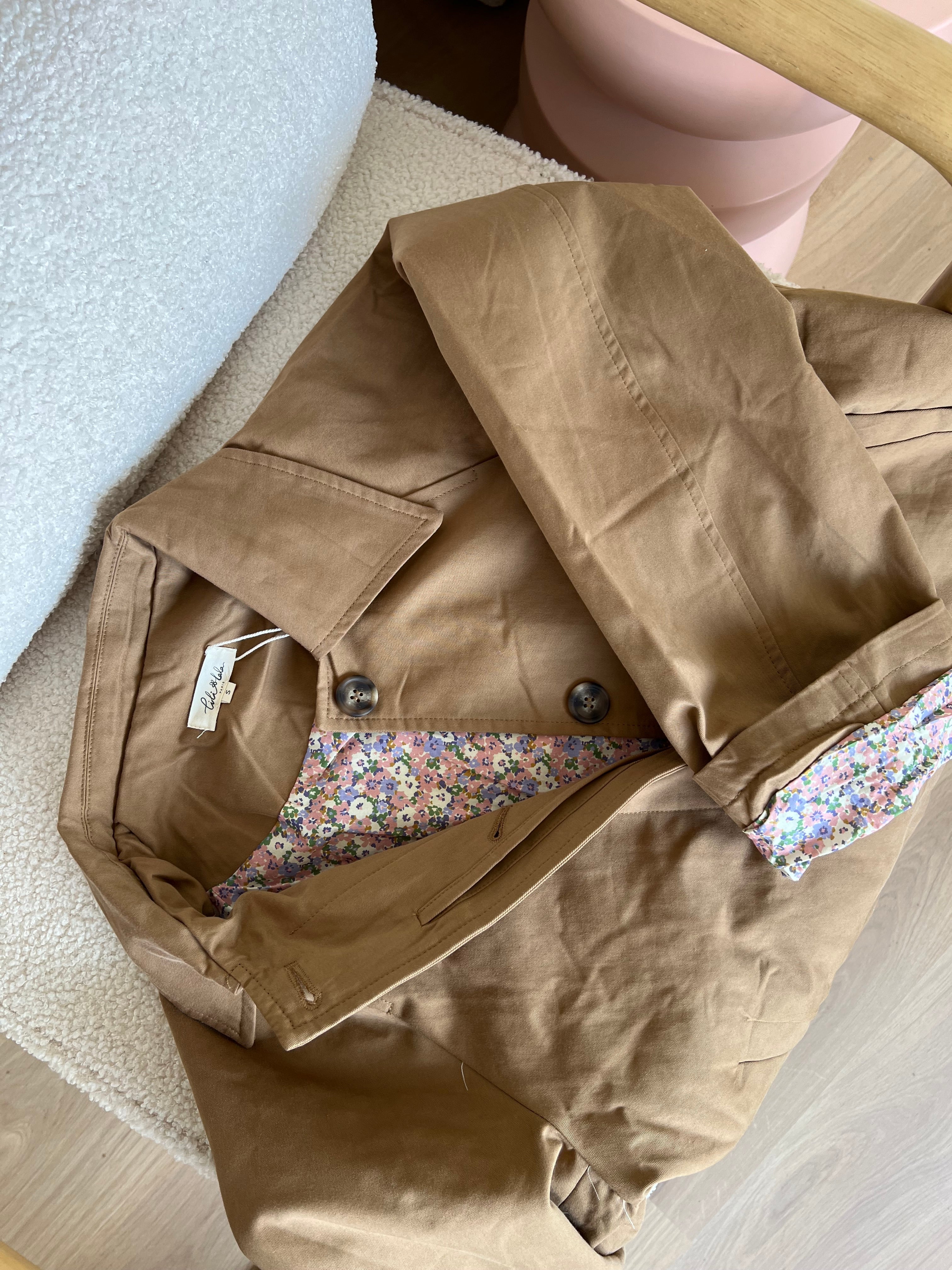 Veste Trench Edith En Coton Liberty Camel - Image 5