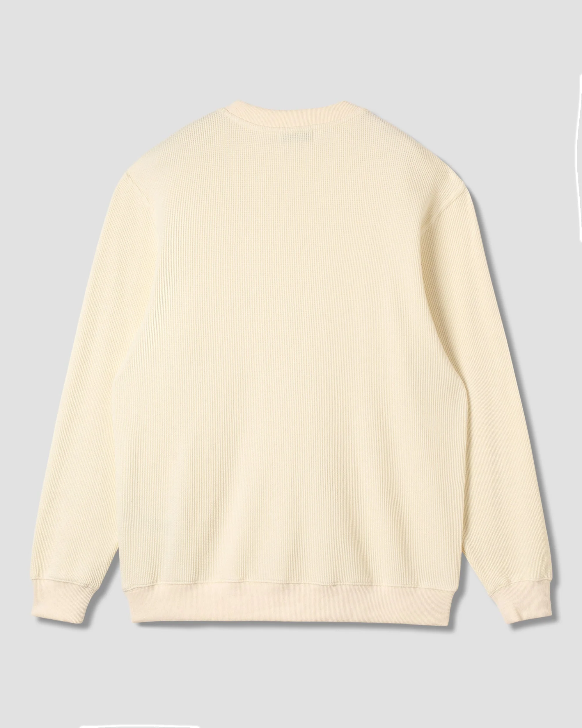 Waffle Long Sleeve Crew - Natural - Image 3