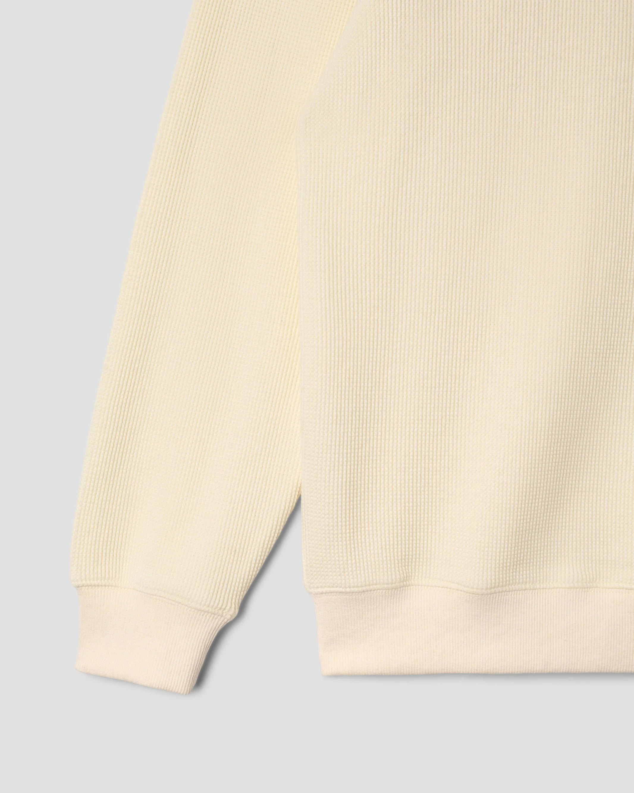 Waffle Long Sleeve Crew - Natural - Image 4