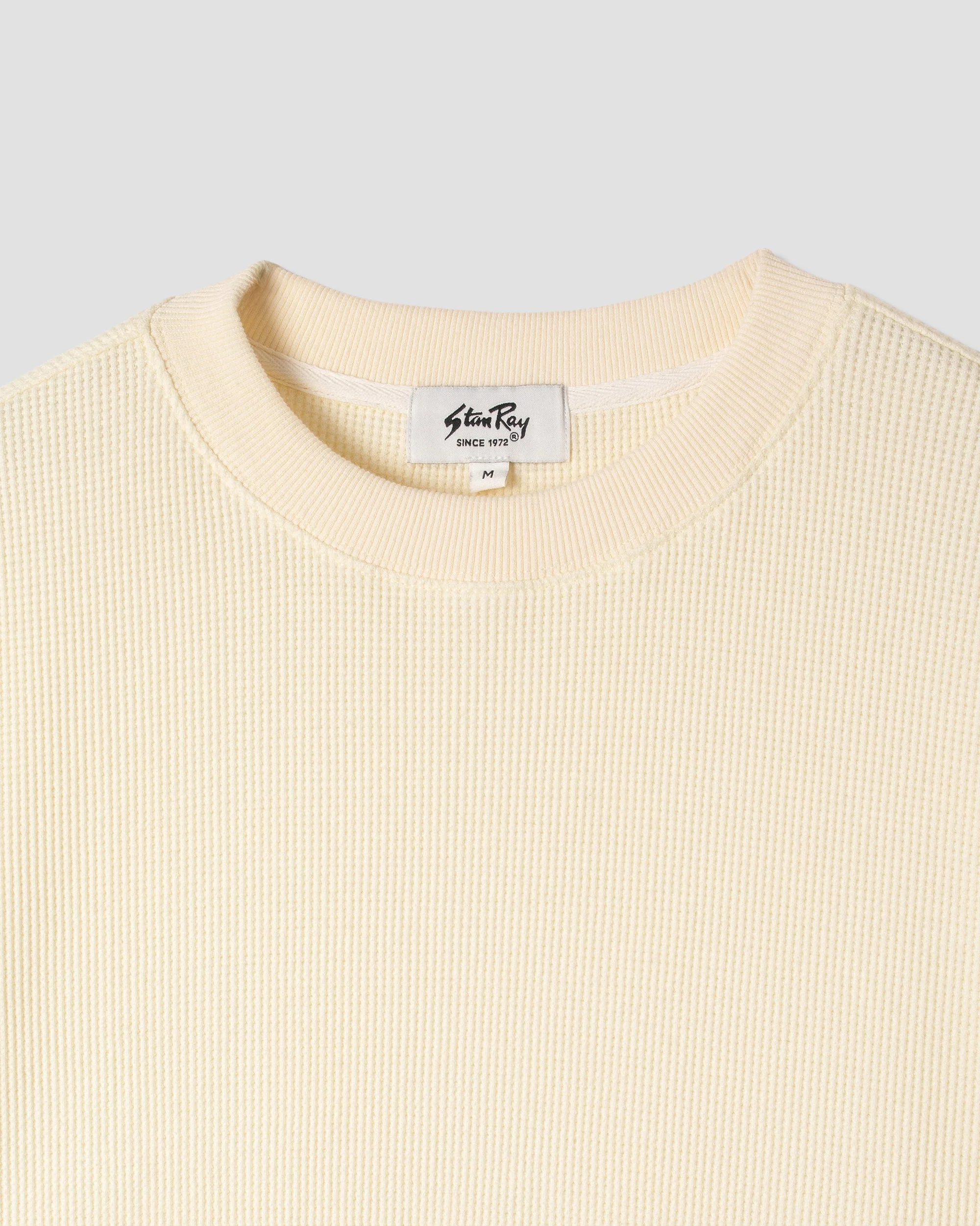 Waffle Long Sleeve Crew - Natural - Image 5