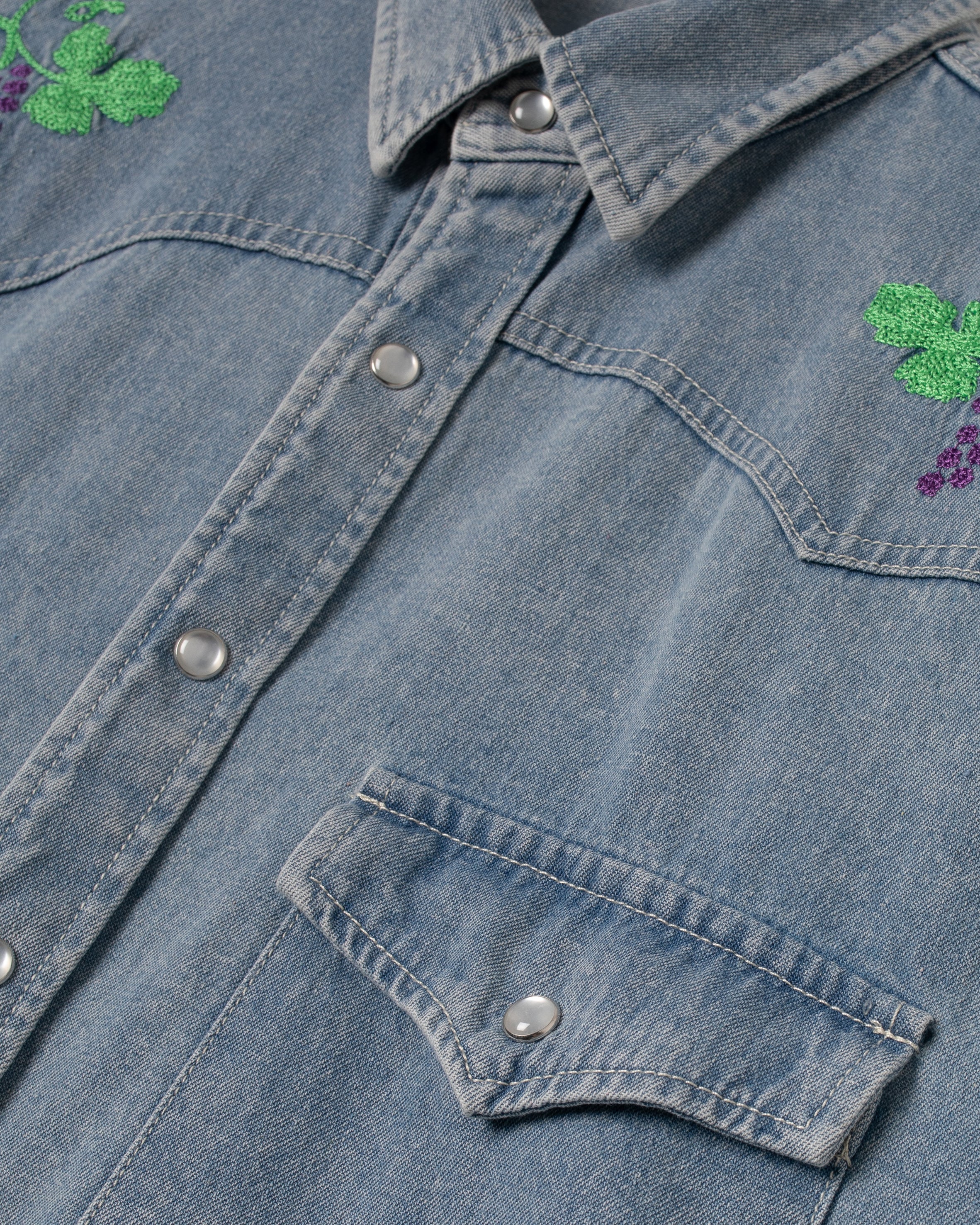 Western Shirt - Stonewashed Denim - Image 7