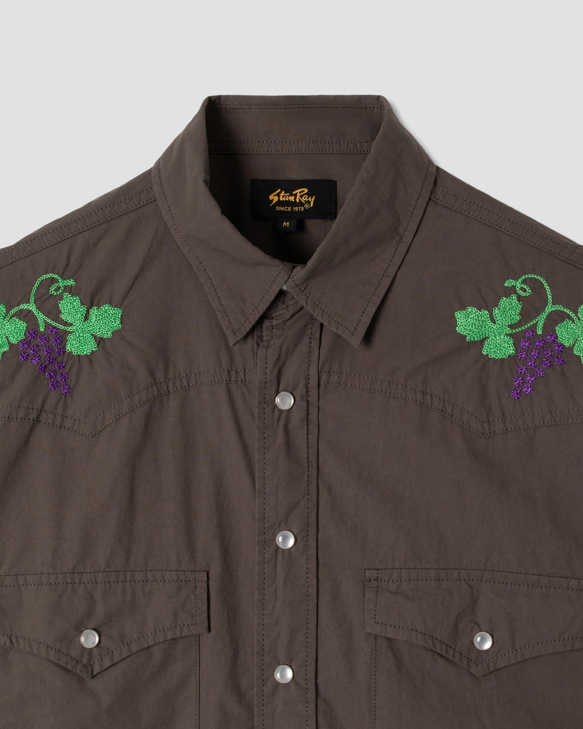 Western Shirt - Washed Black Poplin - Image 4
