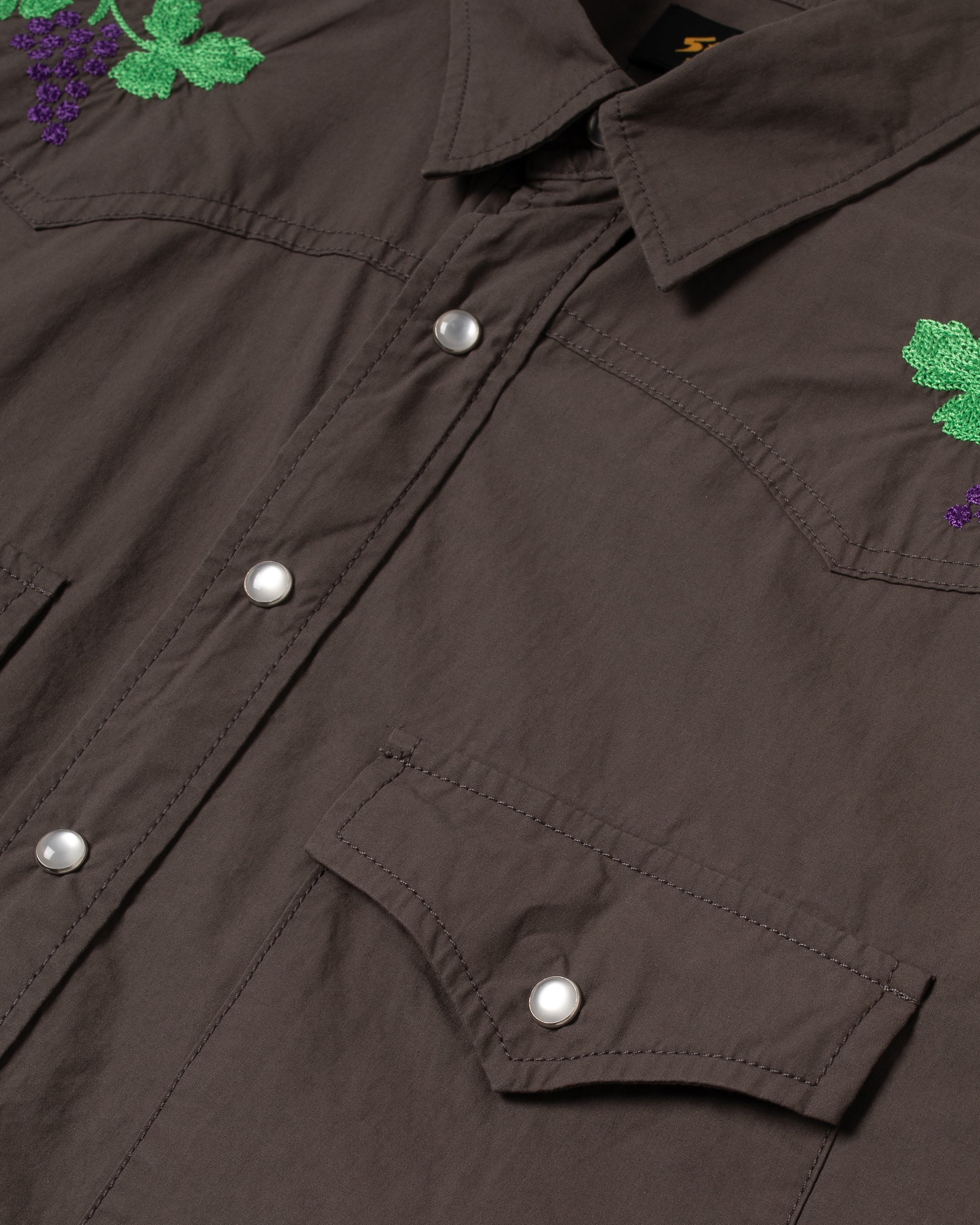 Western Shirt - Washed Black Poplin - Image 6
