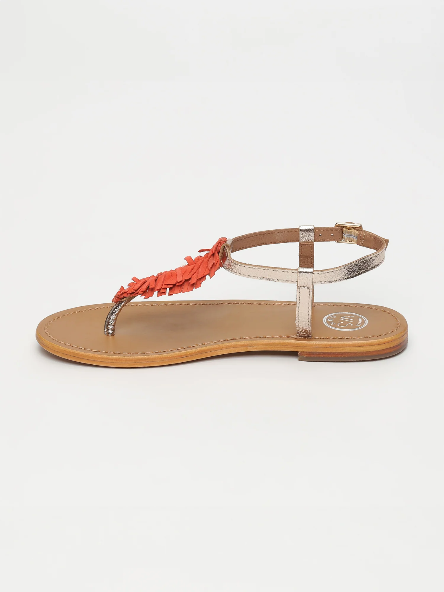 Sandales Catarina - Coral+Gold - Image 3