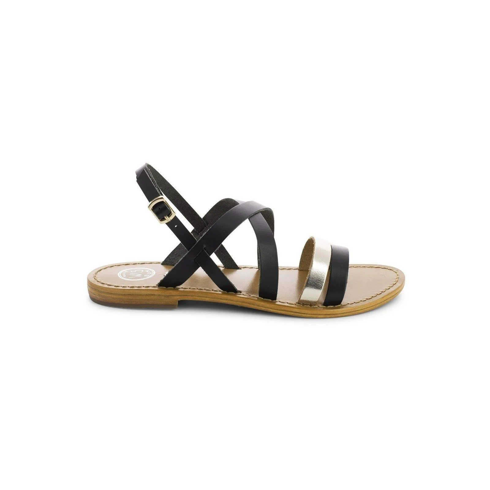 Sandales Paraena - Black+Gold - Image 2